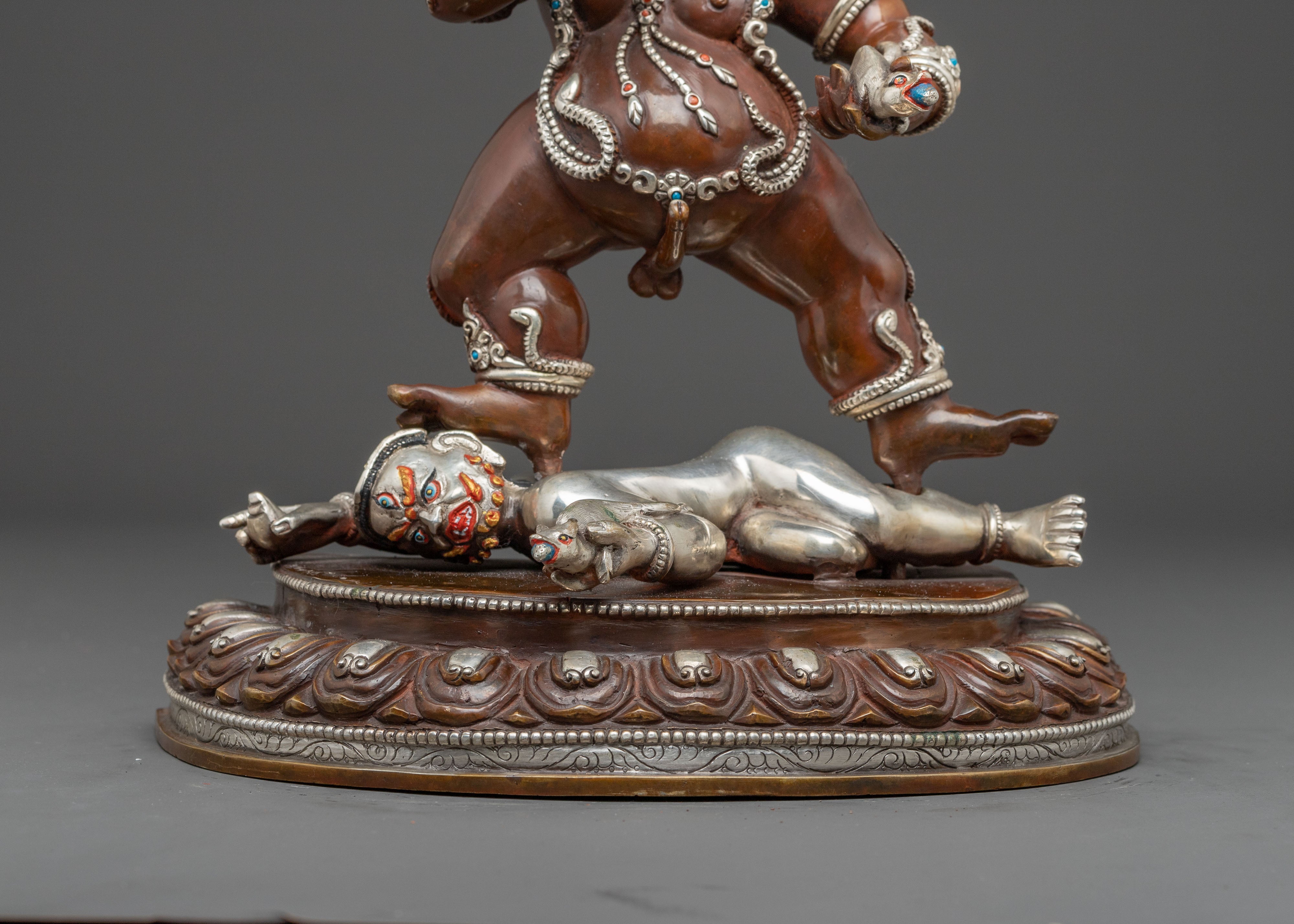 Black Dzambhala Copper Statue: Prosperity God