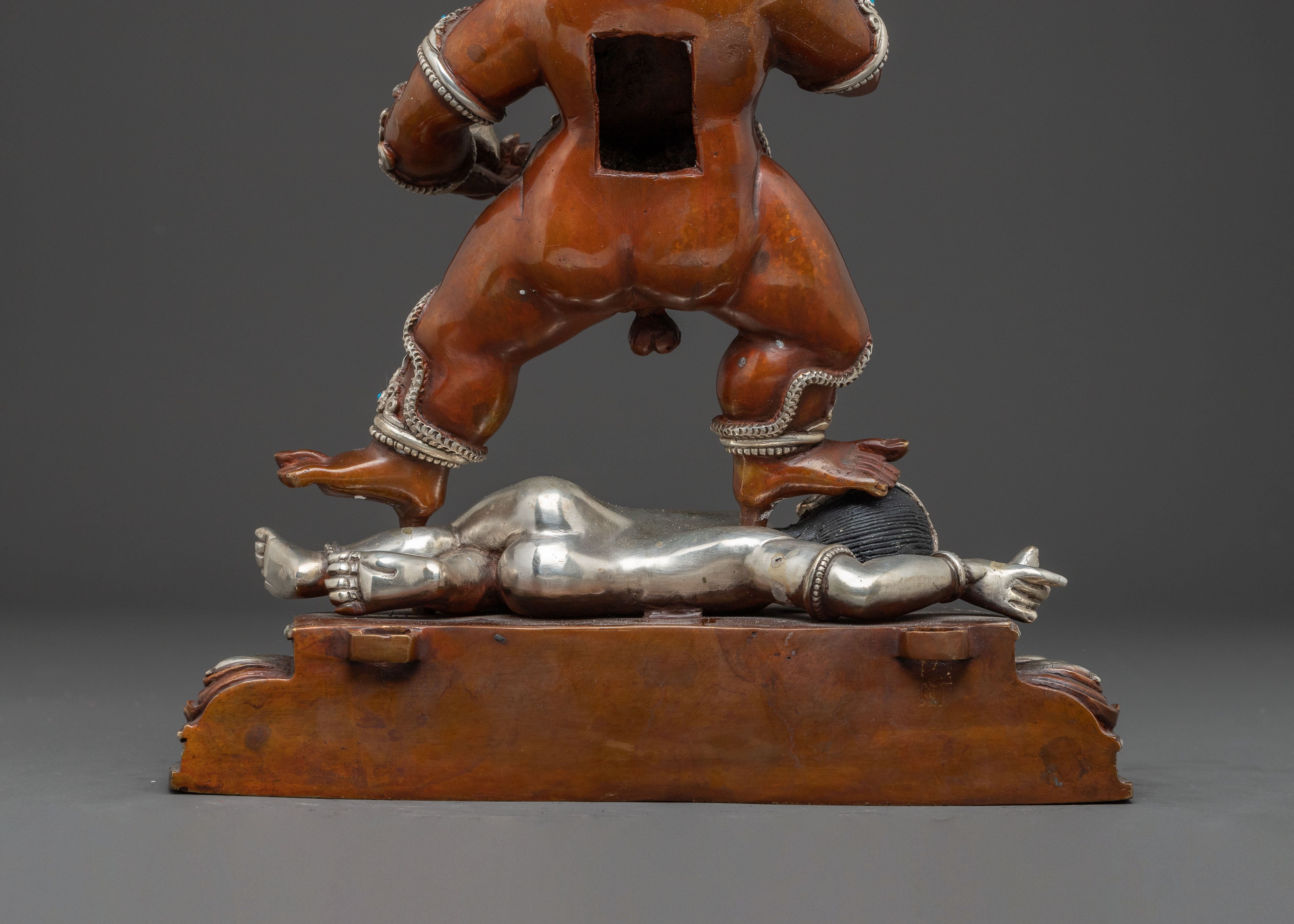 Black Dzambhala Copper Statue: Prosperity God