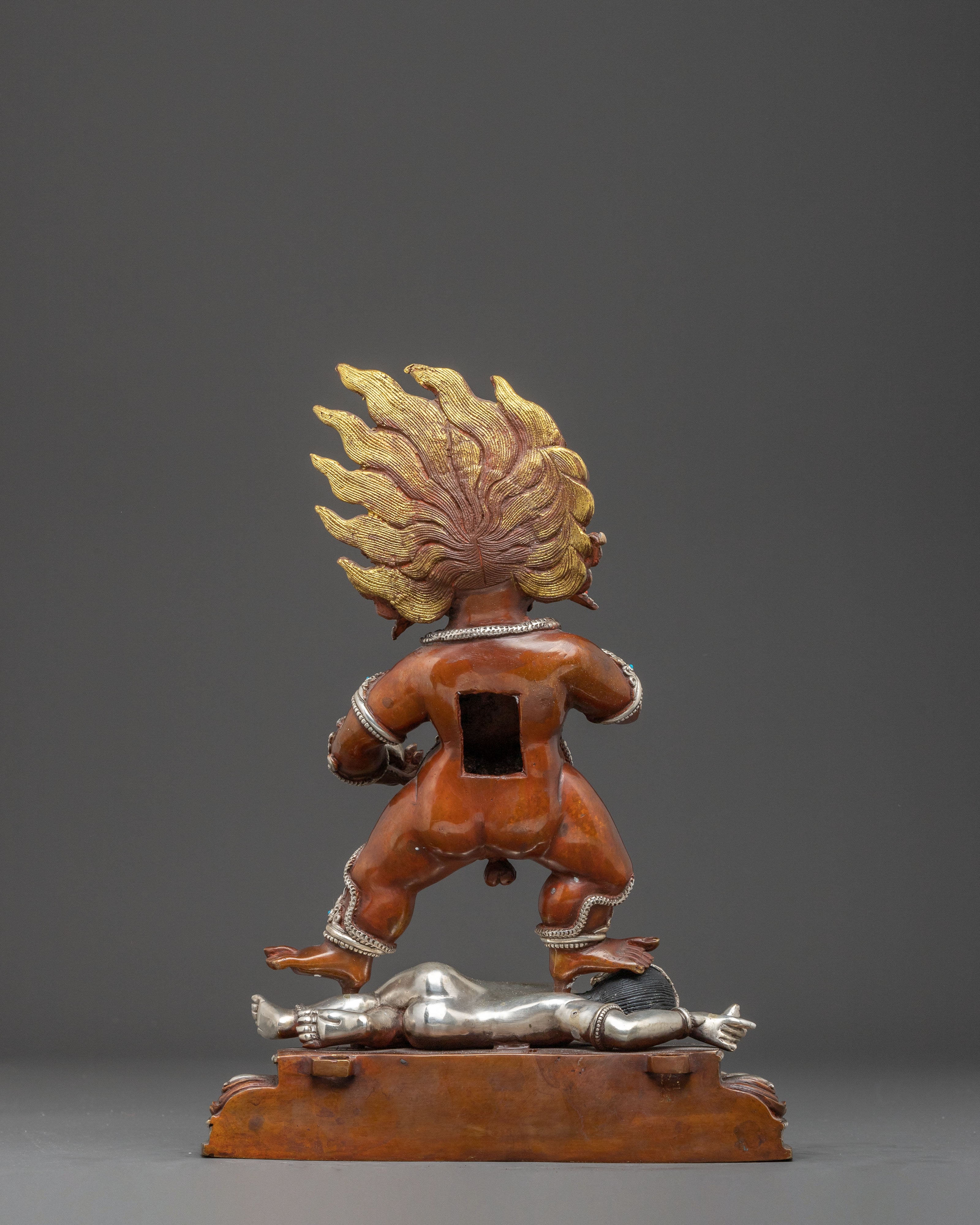 Black Dzambhala Copper Statue: Prosperity God