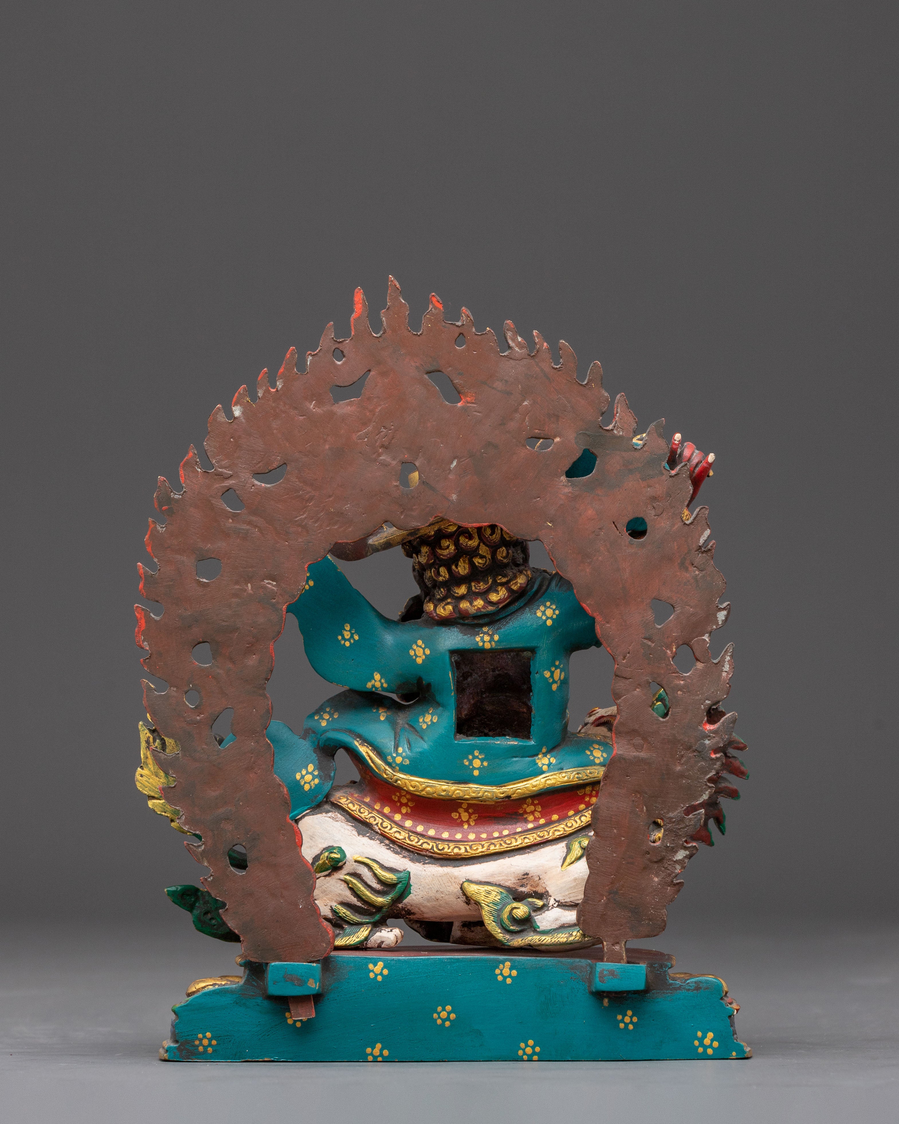 Handcrafted Three Nyingma Protectors Statue Set | Fierce Guardians of Wisdom