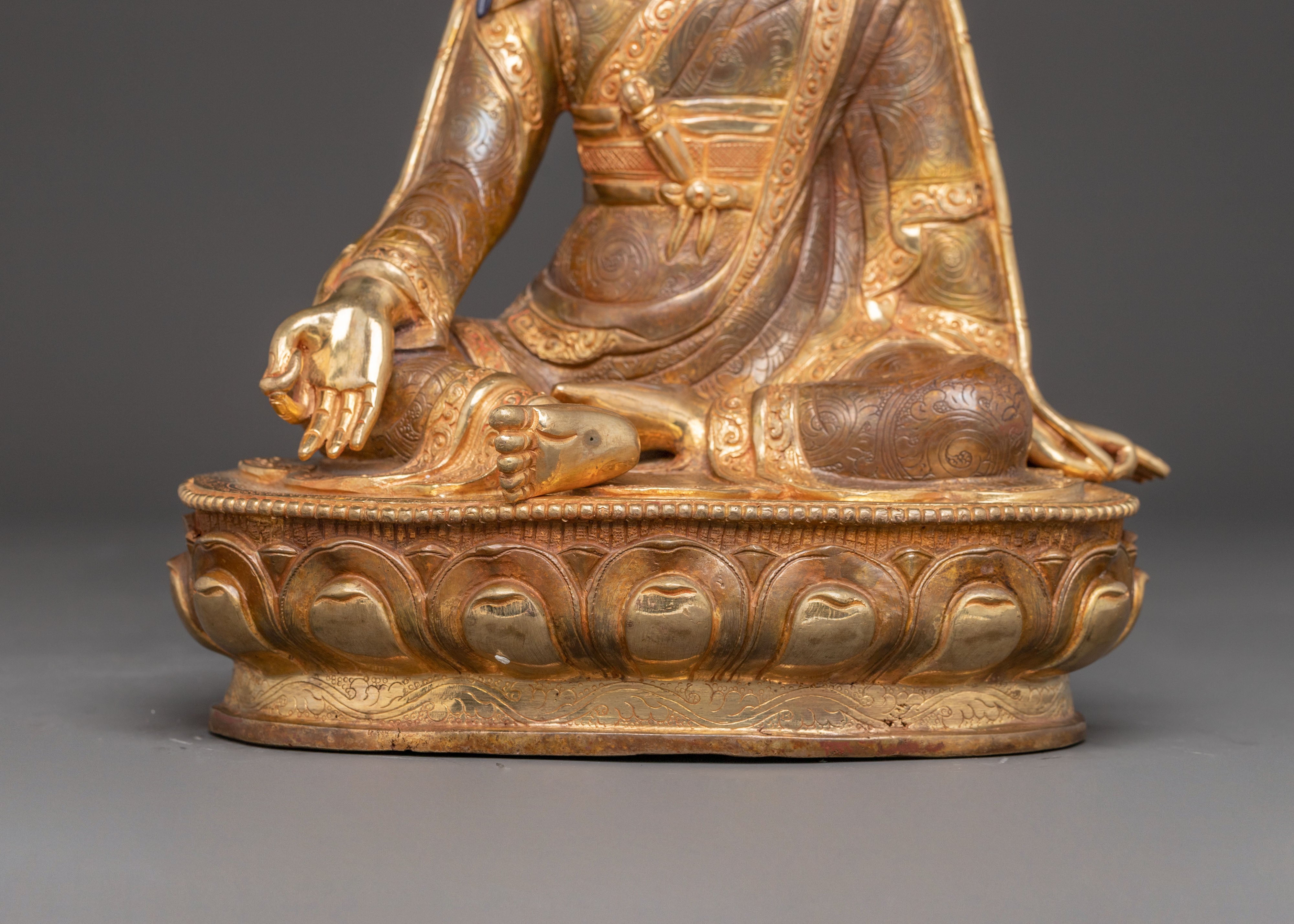 Jigme Lingpa Copper Statue | Tibetan Buddhist Master
