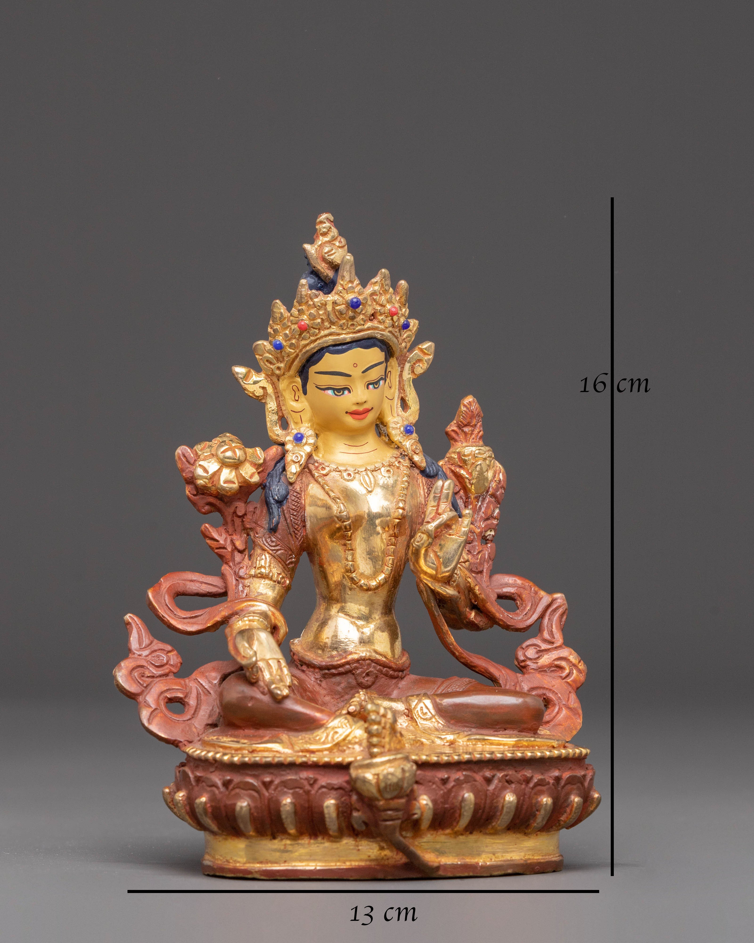 Green Tara Statue from Nepal | Compassion and Protection Deity