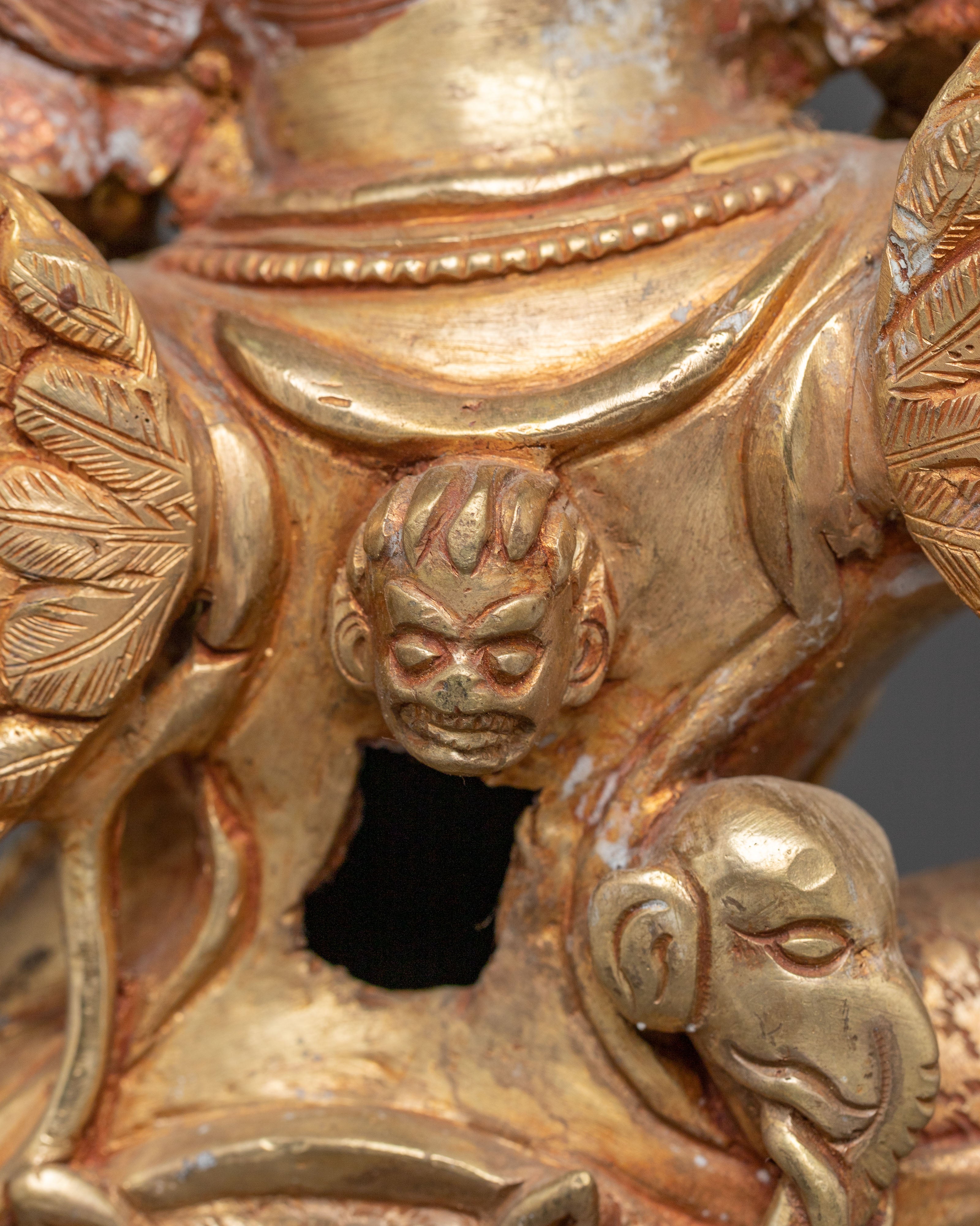 Golden Handmade Statue of Garuda | Divine Protector