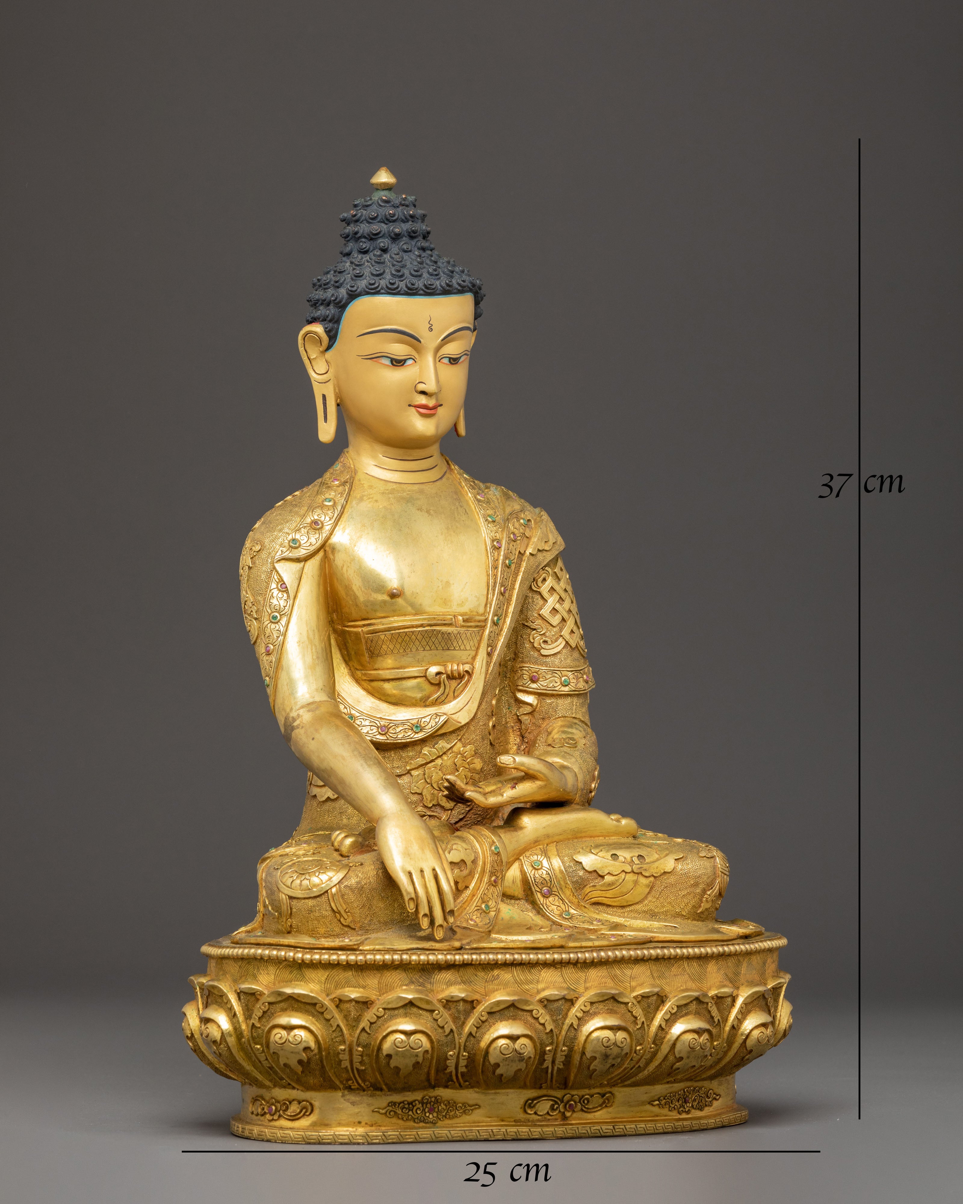 Handcrafted Gautama Buddha Golden Statue | The Statue of Knowledge