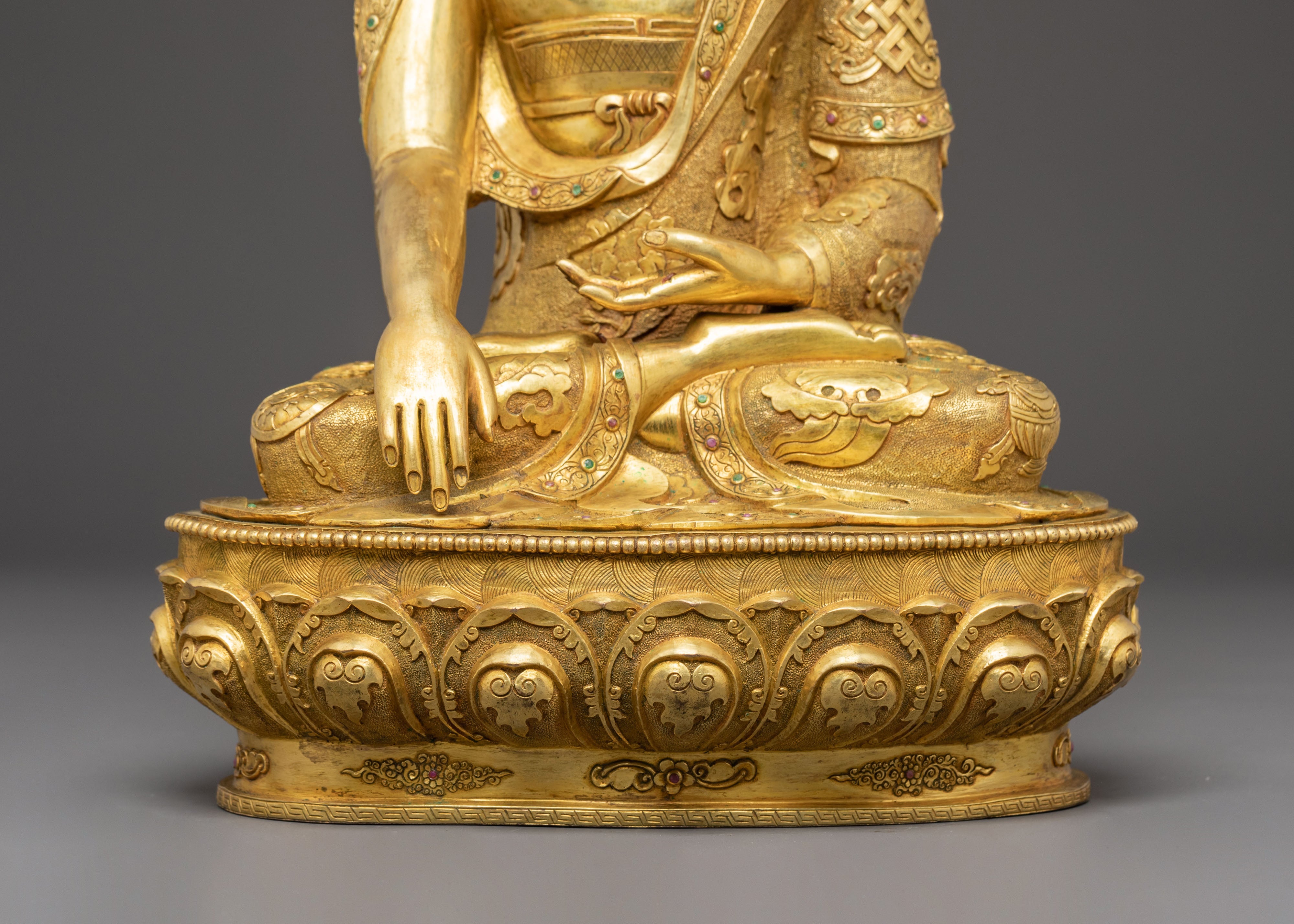Handcrafted Gautama Buddha Golden Statue | The Statue of Knowledge