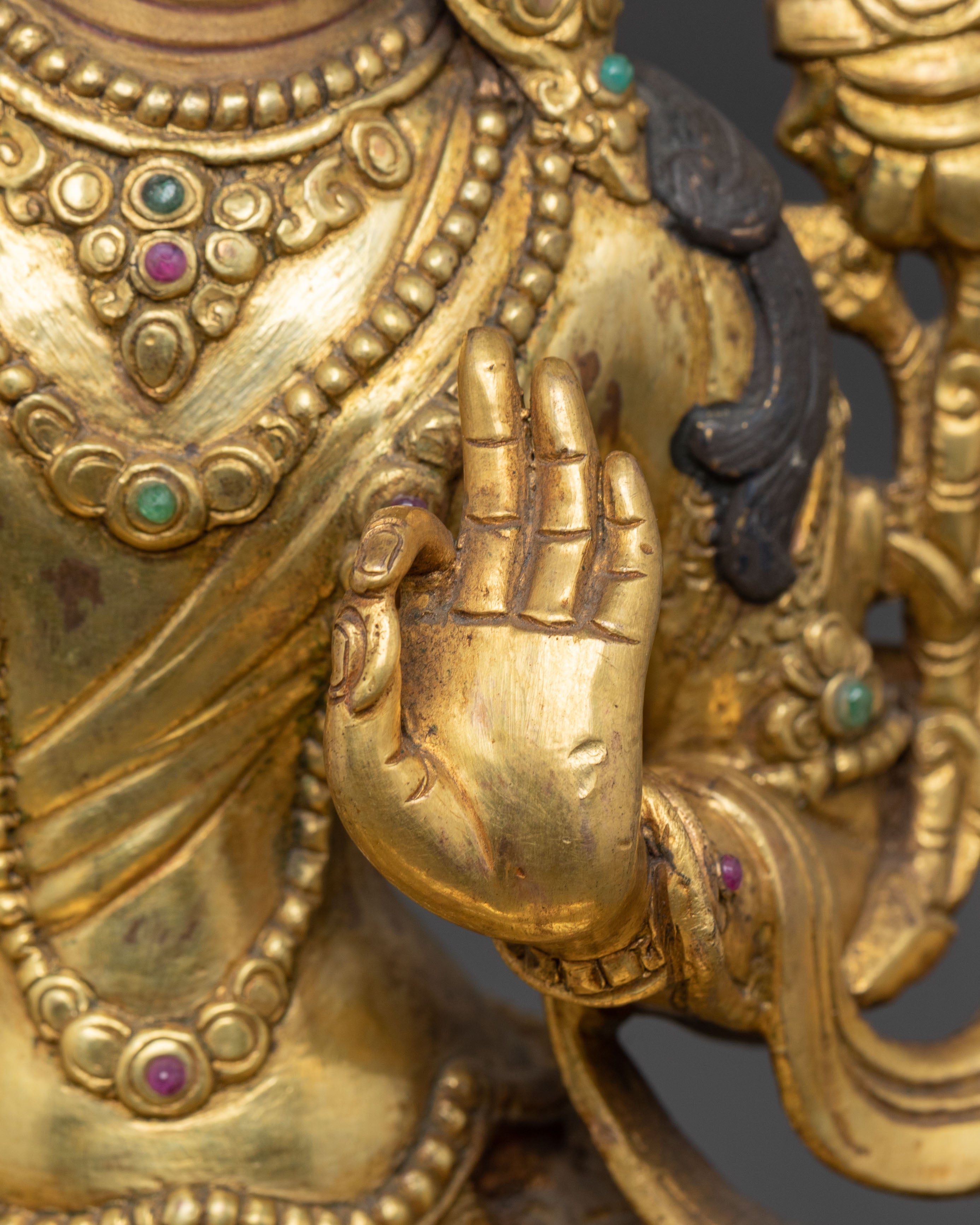 Manjushri Bodhisattva Copper Figurine | Himalayan Wisdom Deity