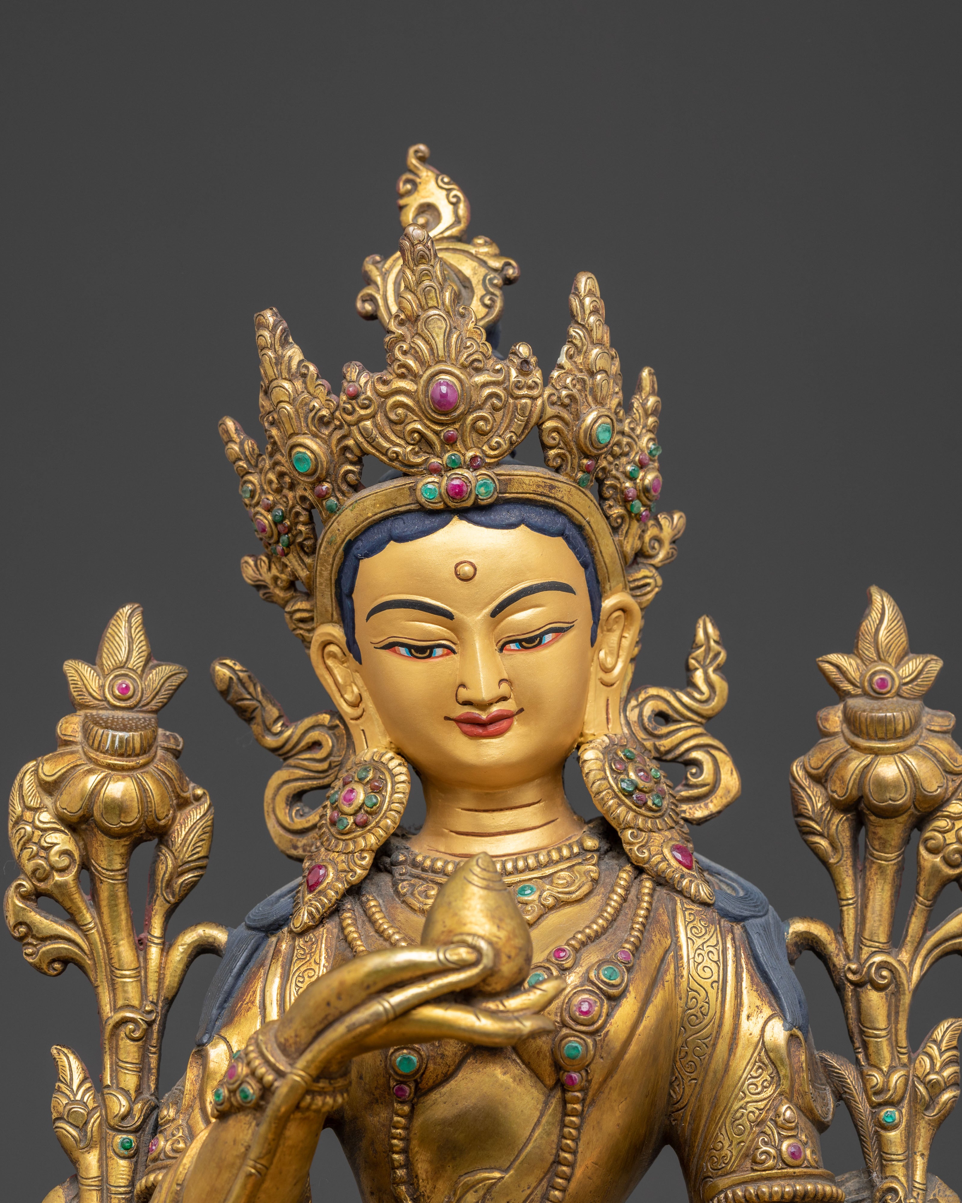 Golden Statue of Bodhisattva Ksitigarbha | Buddhist Protector