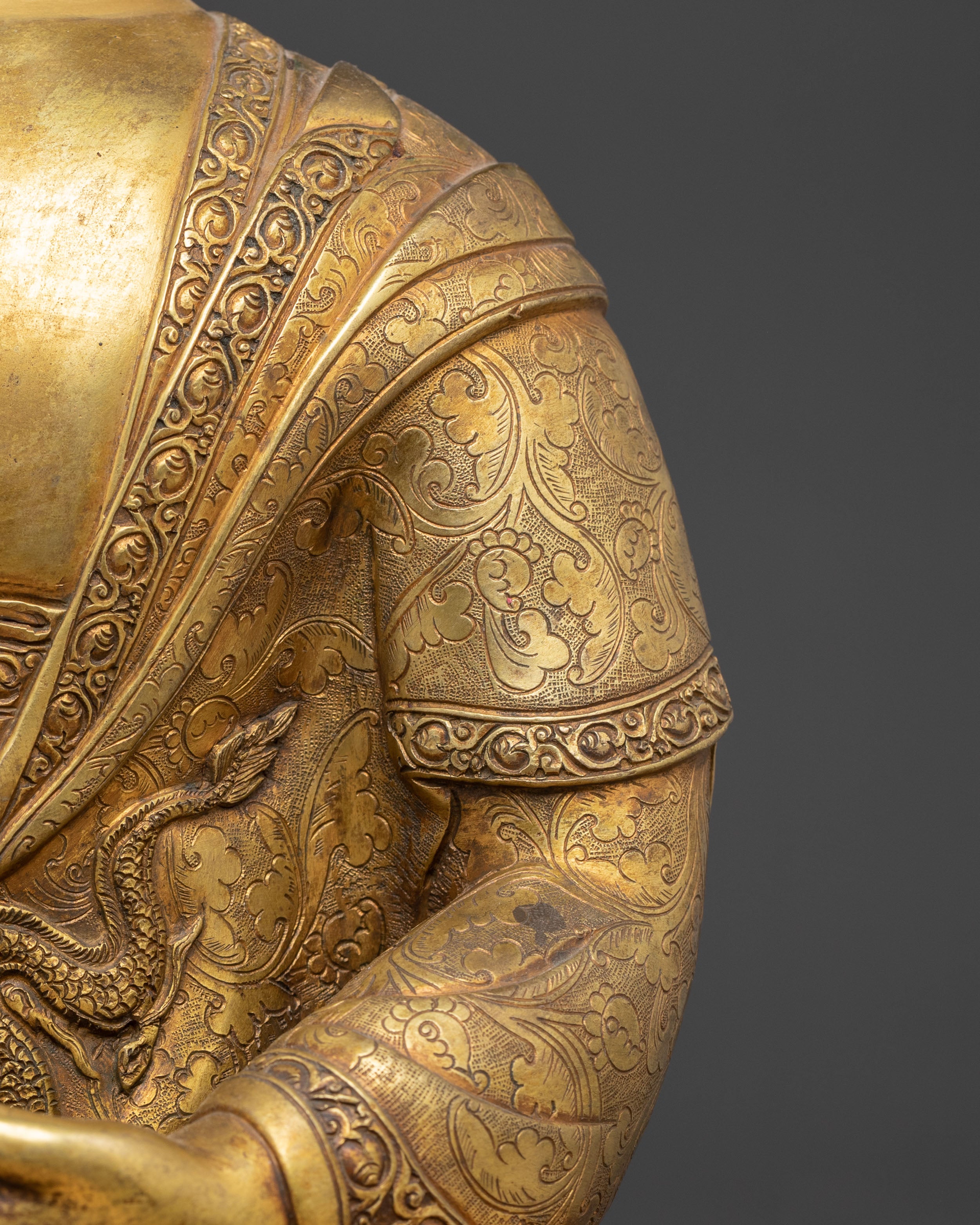 Enlightened Buddha Gautama Golden Copper Statue | Founder of Buddhism