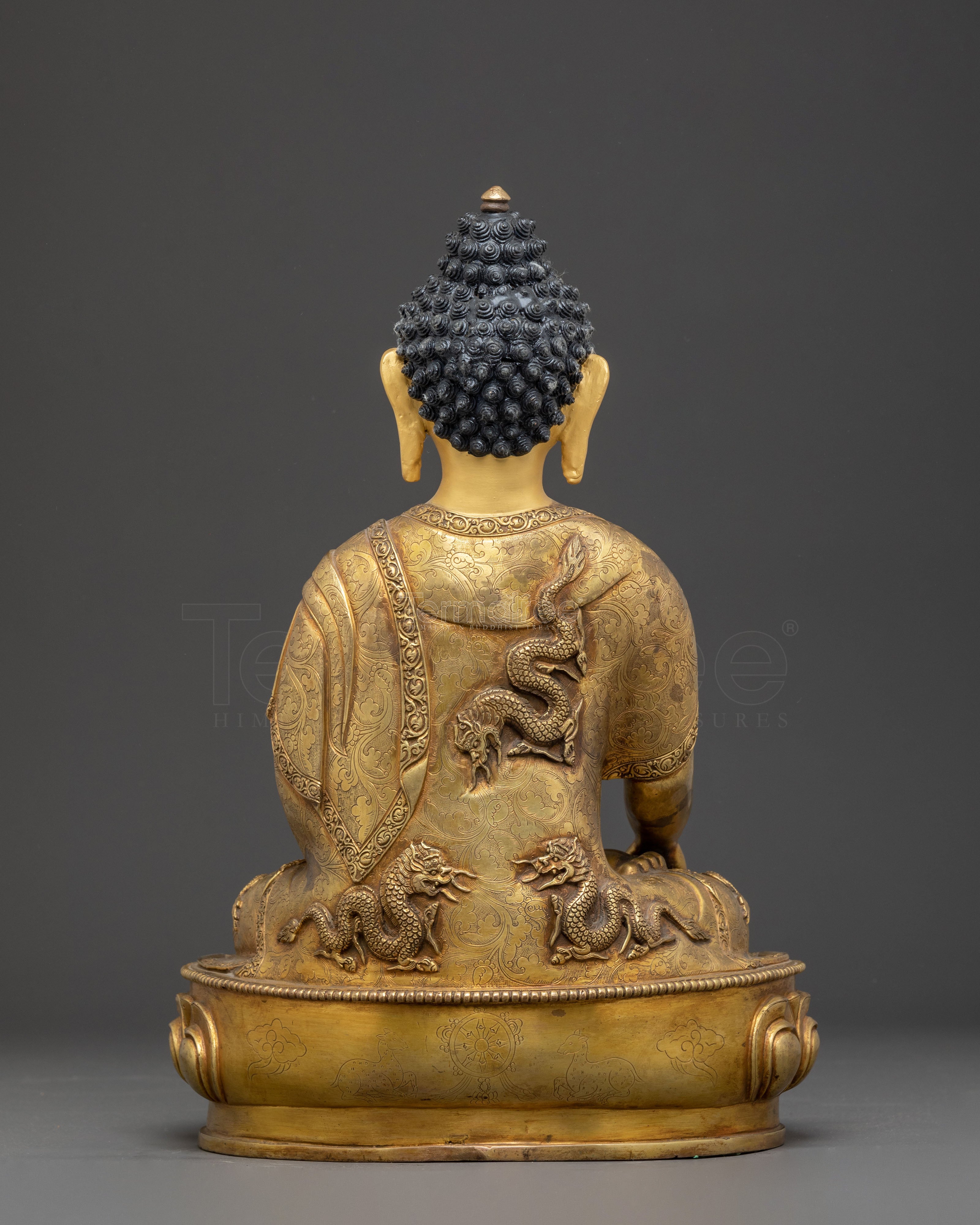 Enlightened Buddha Gautama Golden Copper Statue | Founder of Buddhism