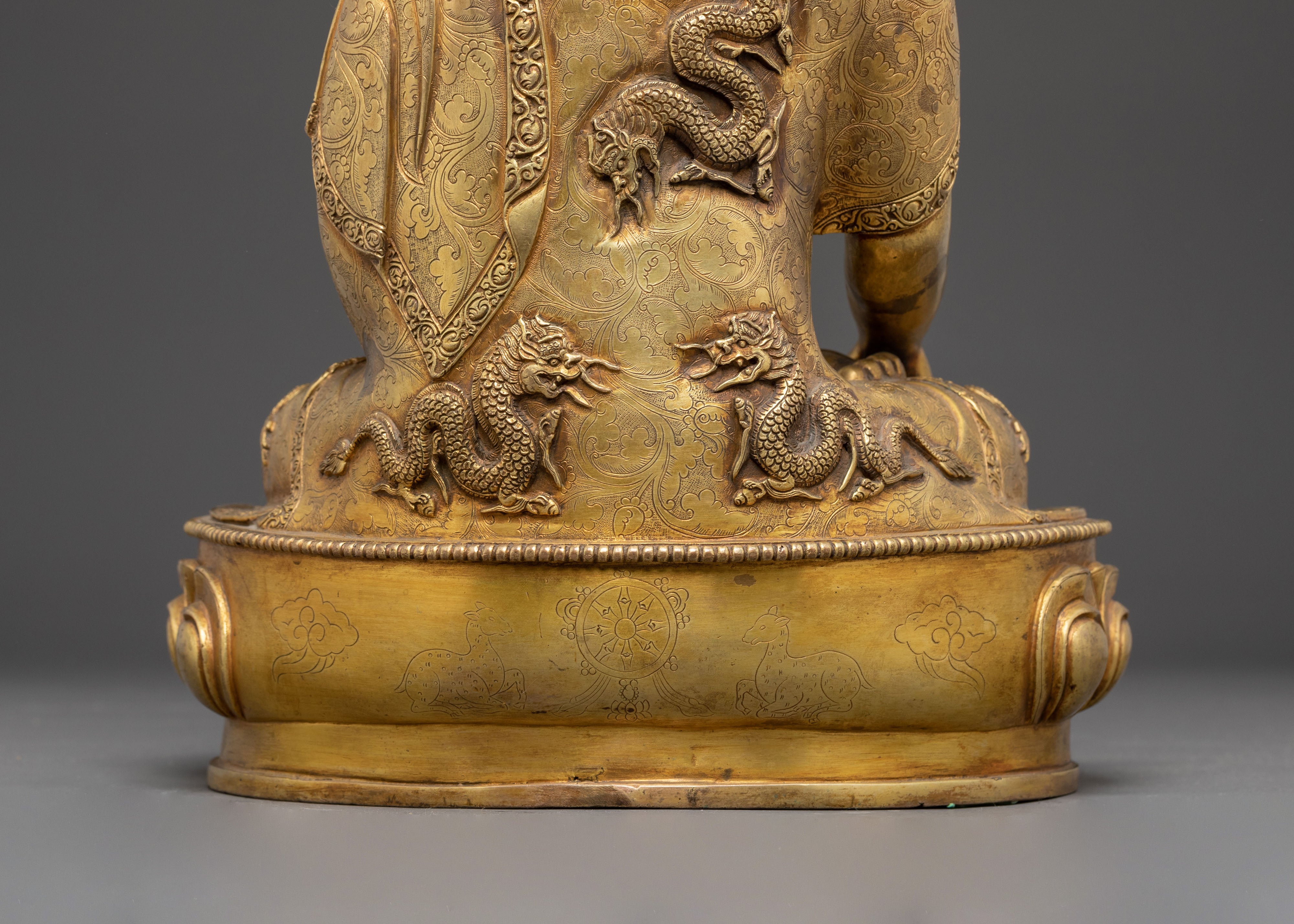 Enlightened Buddha Gautama Golden Copper Statue | Founder of Buddhism