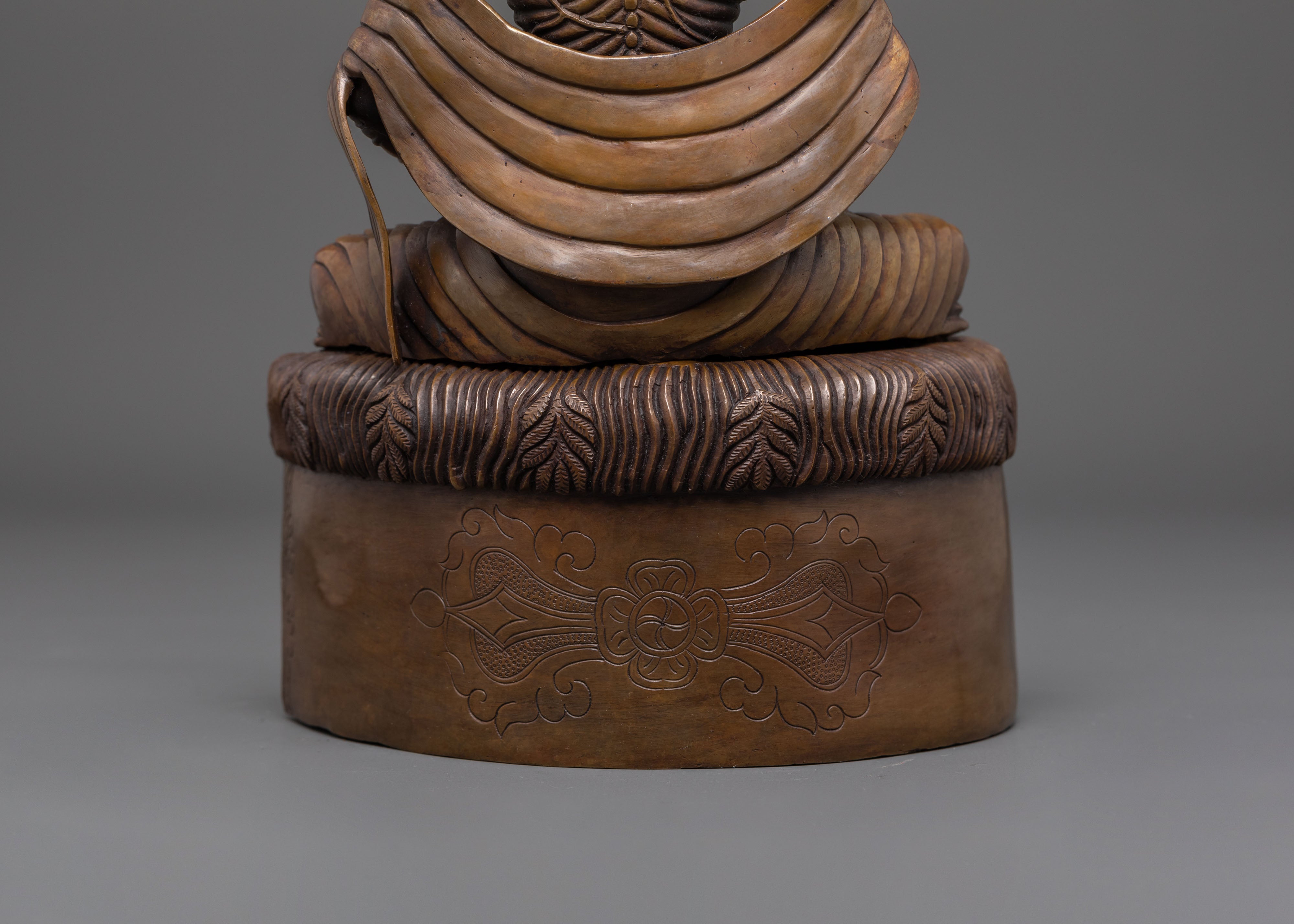 Handmade Copper Statue of Fasting Buddha | Symbol of Mindful Abstention