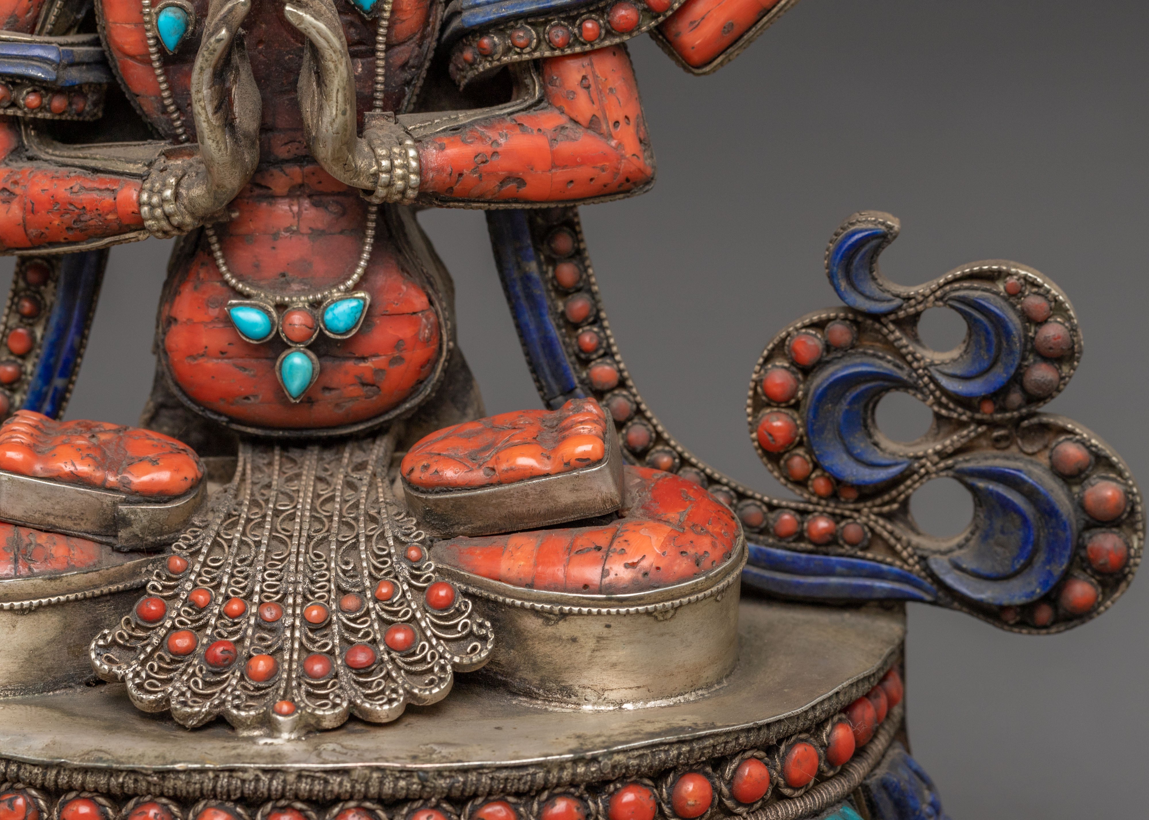 Handmade Chenrezig Golden Sculpture | Spiritual Decor Figurine