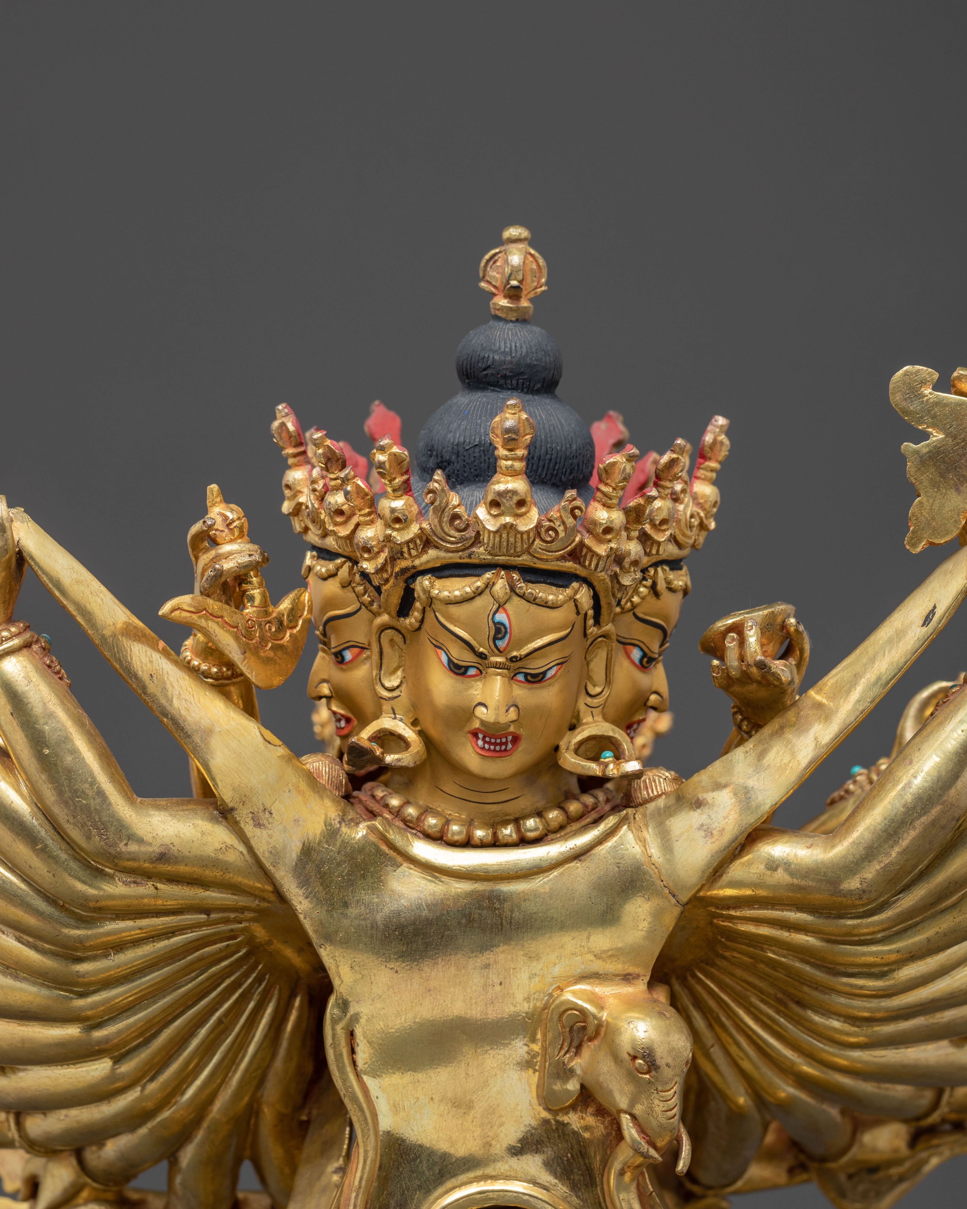 Handmade Kalachakra Statue of Wheel of Time | The Lord of the Kalachakra Tantra