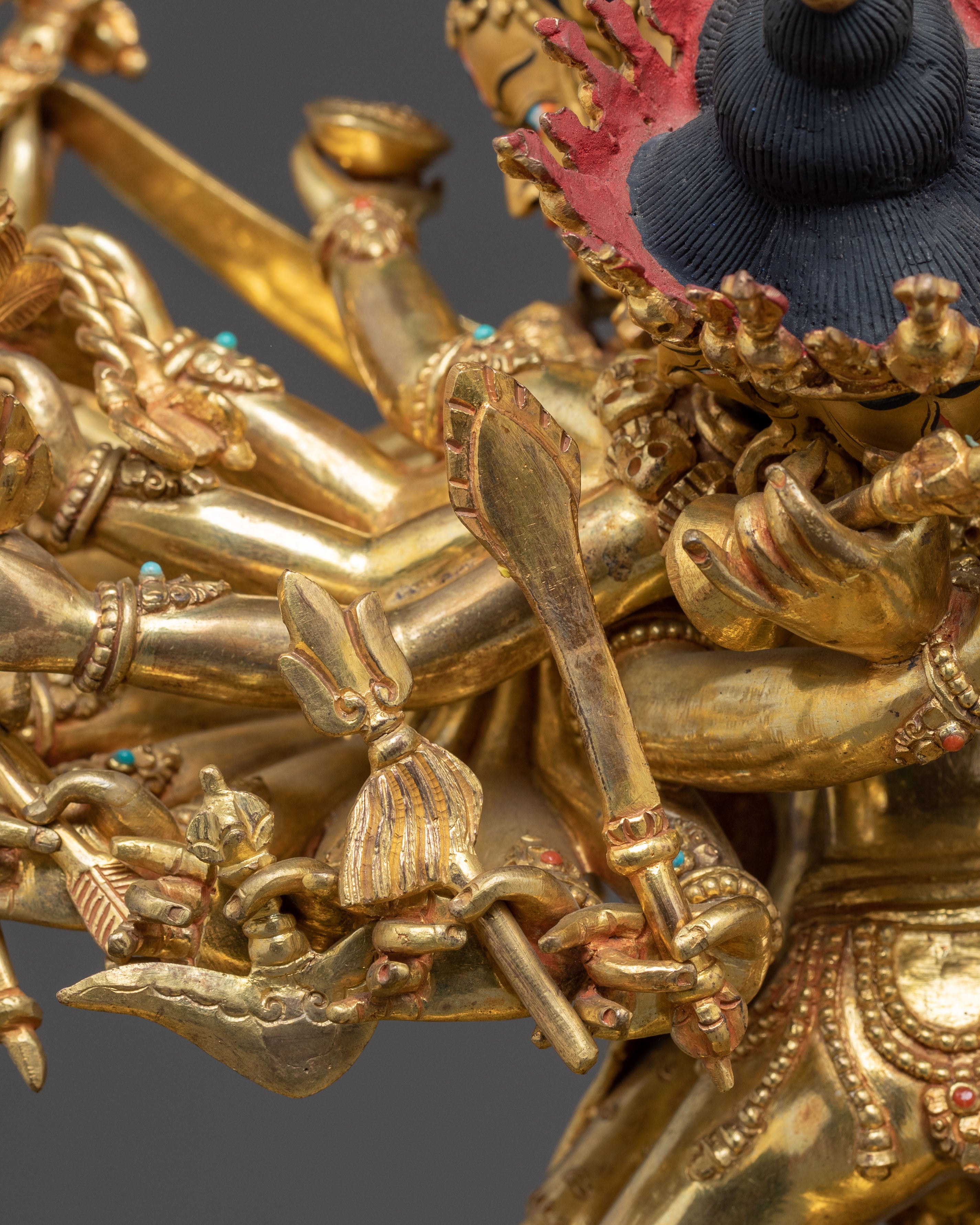 Handmade Kalachakra Statue of Wheel of Time | The Lord of the Kalachakra Tantra