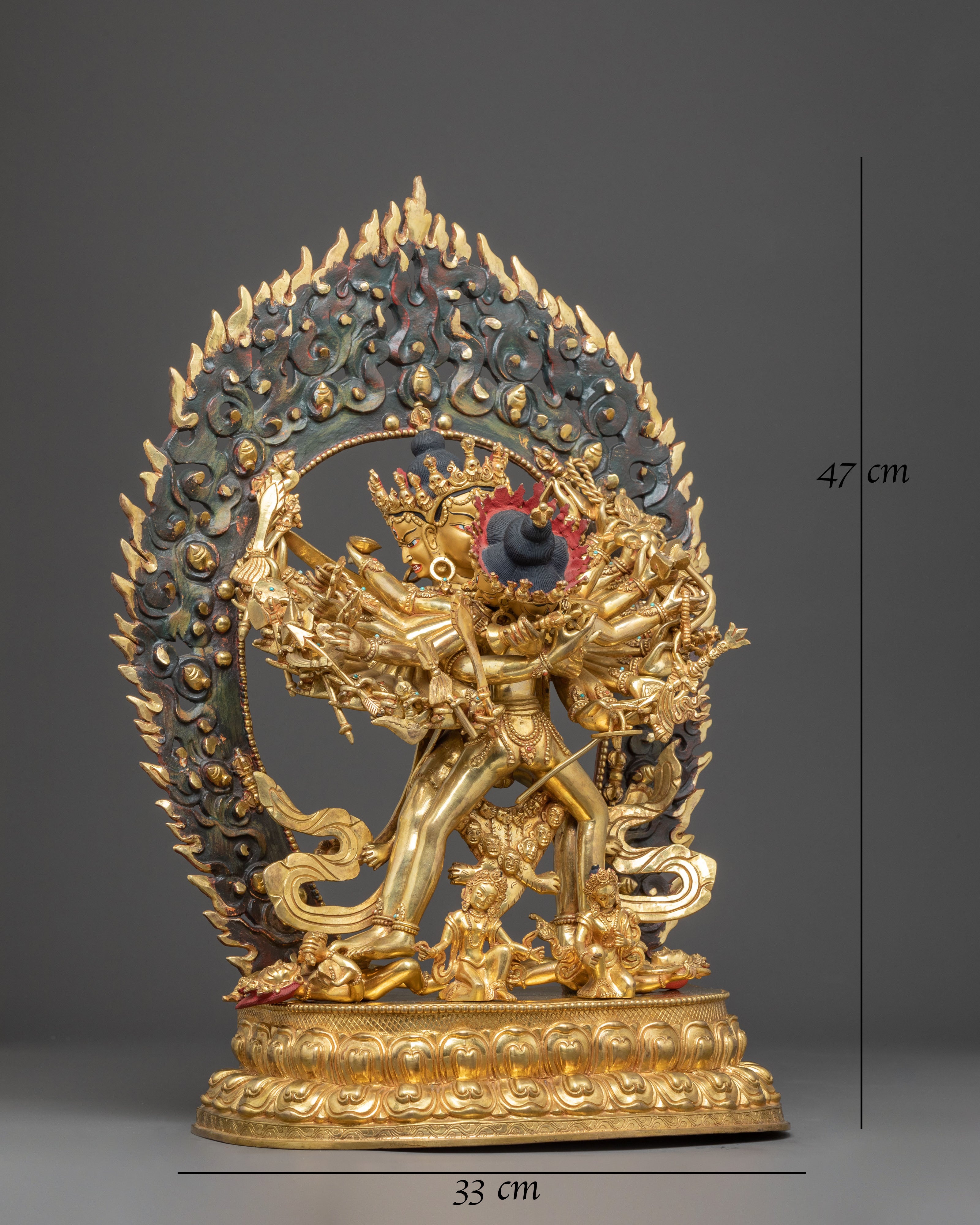 Handmade Kalachakra Statue of Wheel of Time | The Lord of the Kalachakra Tantra