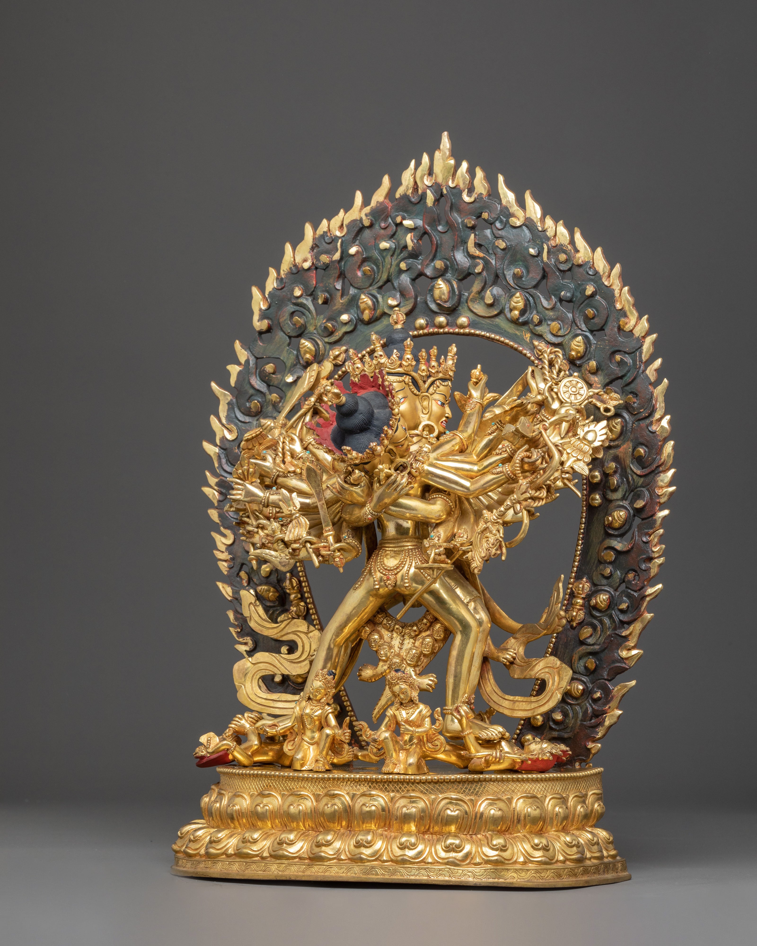 Handmade Kalachakra Statue of Wheel of Time | The Lord of the Kalachakra Tantra