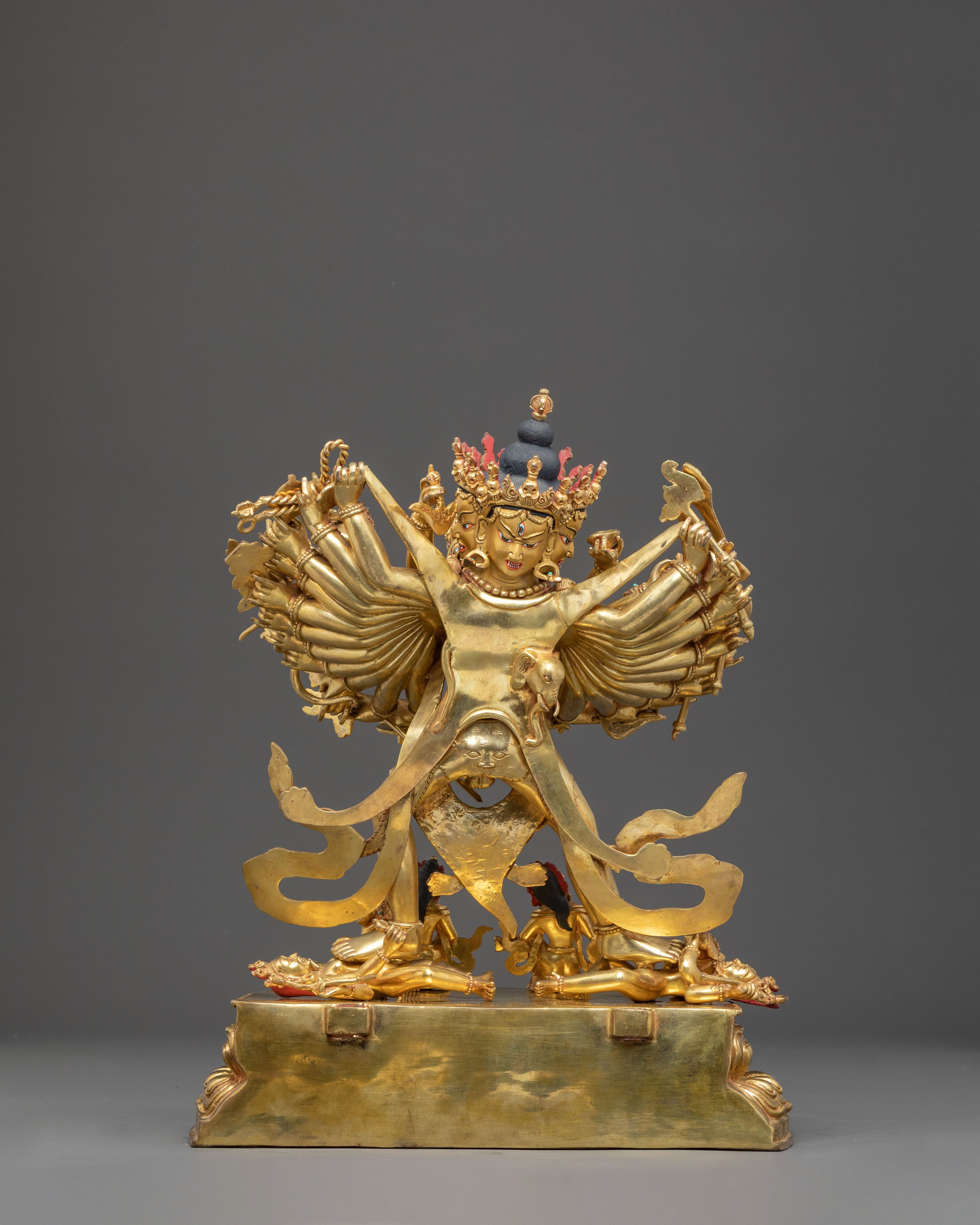 Handmade Kalachakra Statue of Wheel of Time | The Lord of the Kalachakra Tantra