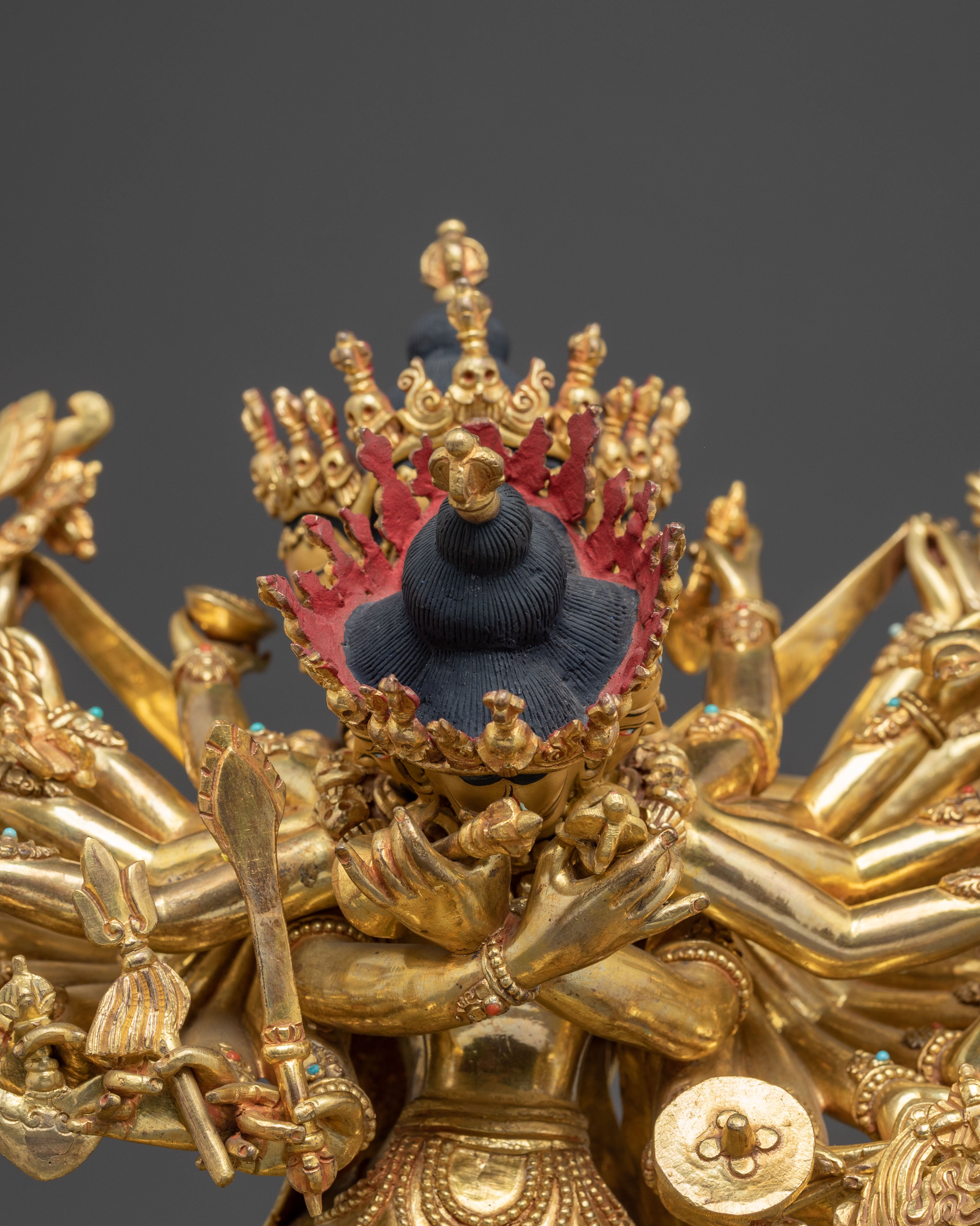 Handmade Kalachakra Statue of Wheel of Time | The Lord of the Kalachakra Tantra