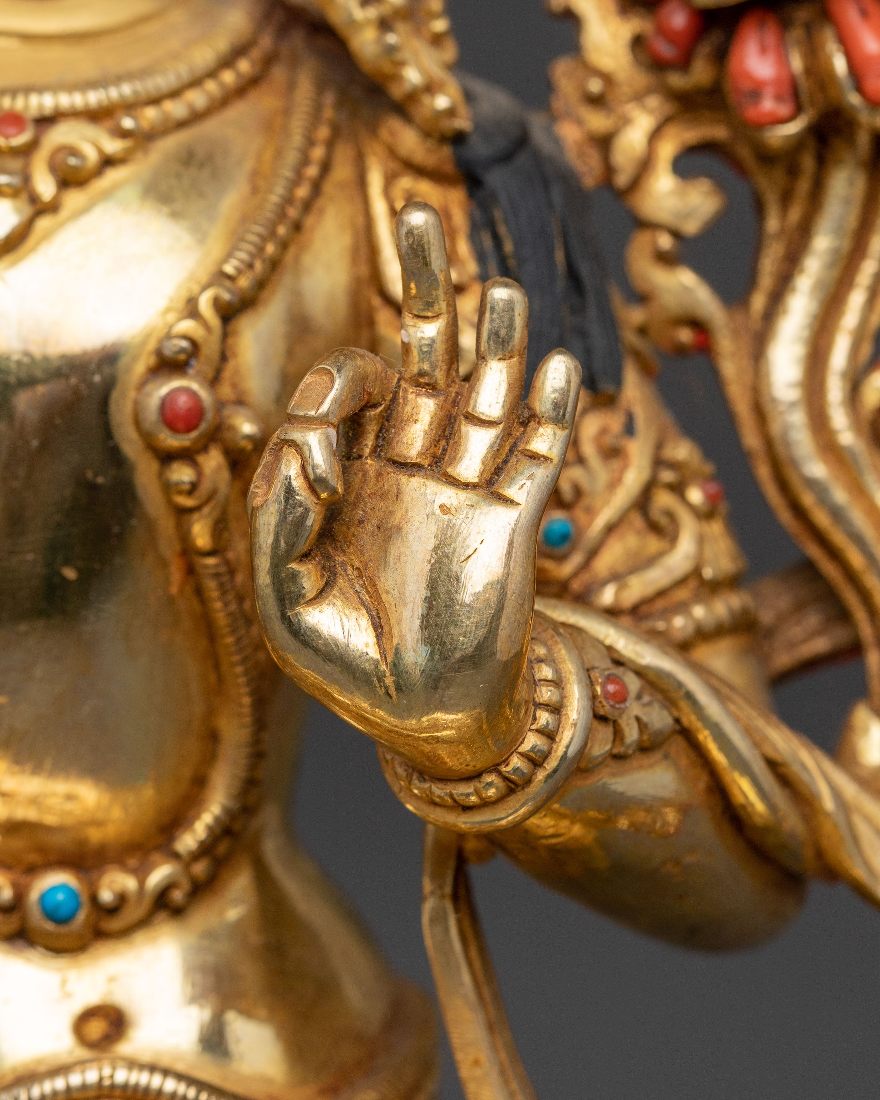 Wisdom Icon Manjushri Copper Statue | Meditation Decor