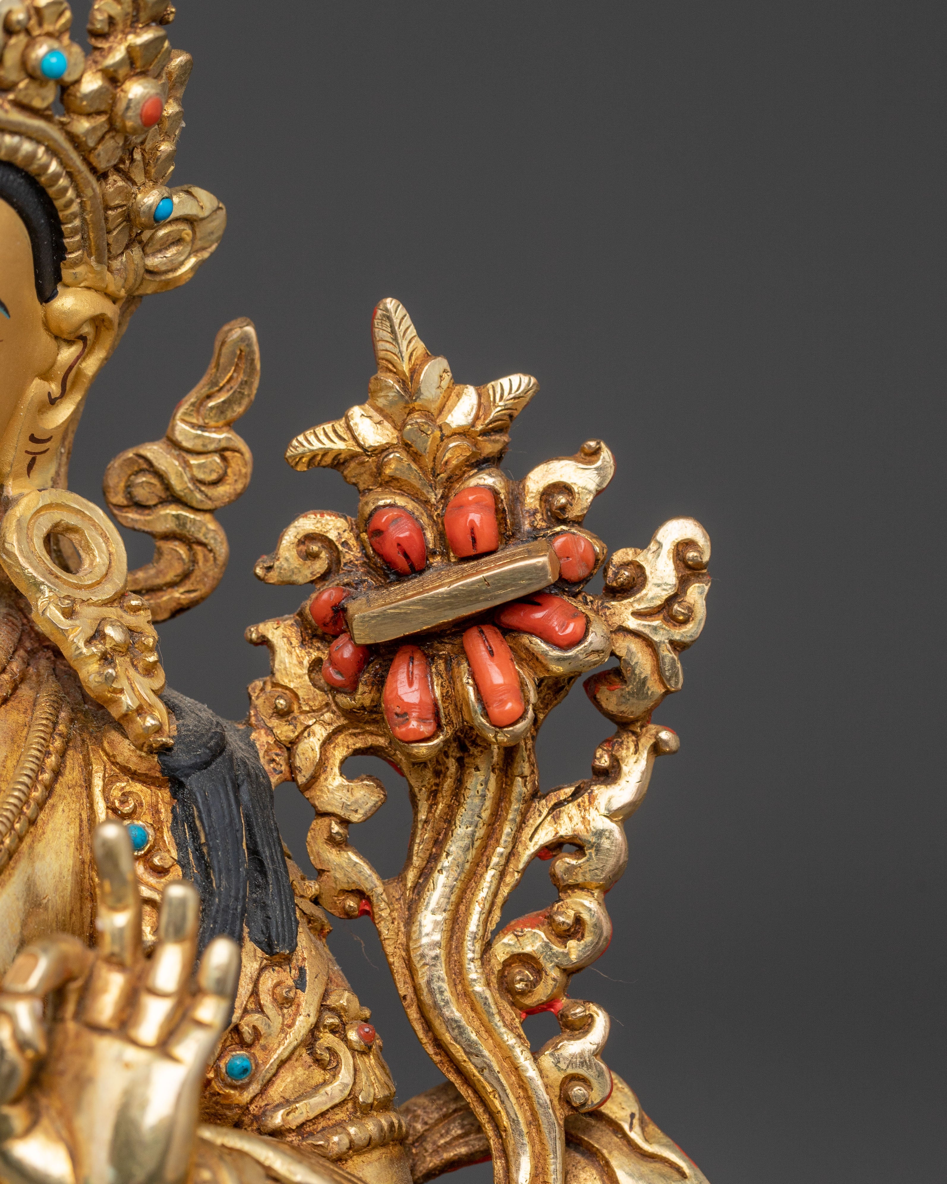 Wisdom Icon Manjushri Copper Statue | Meditation Decor