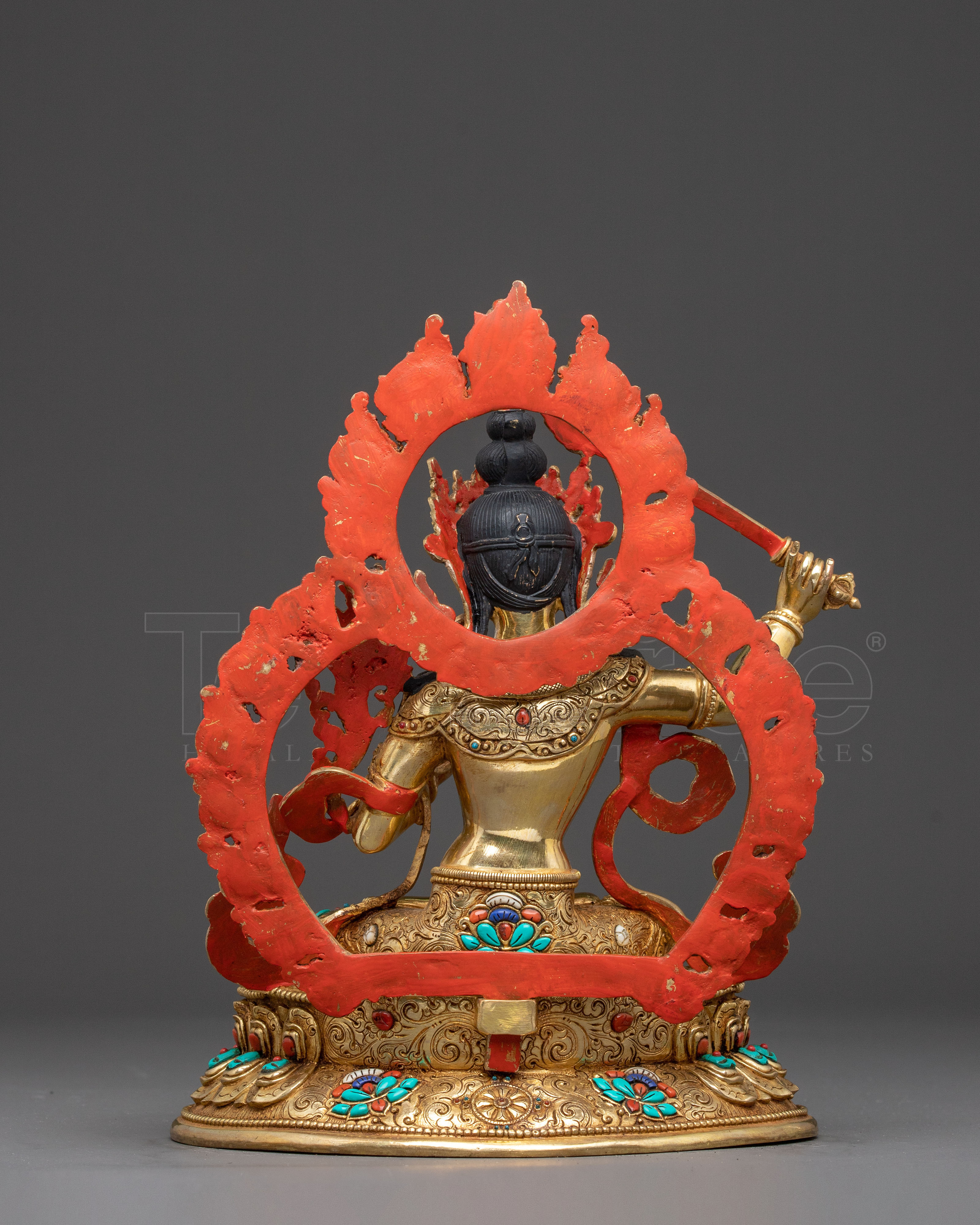 Wisdom Icon Manjushri Copper Statue | Meditation Decor