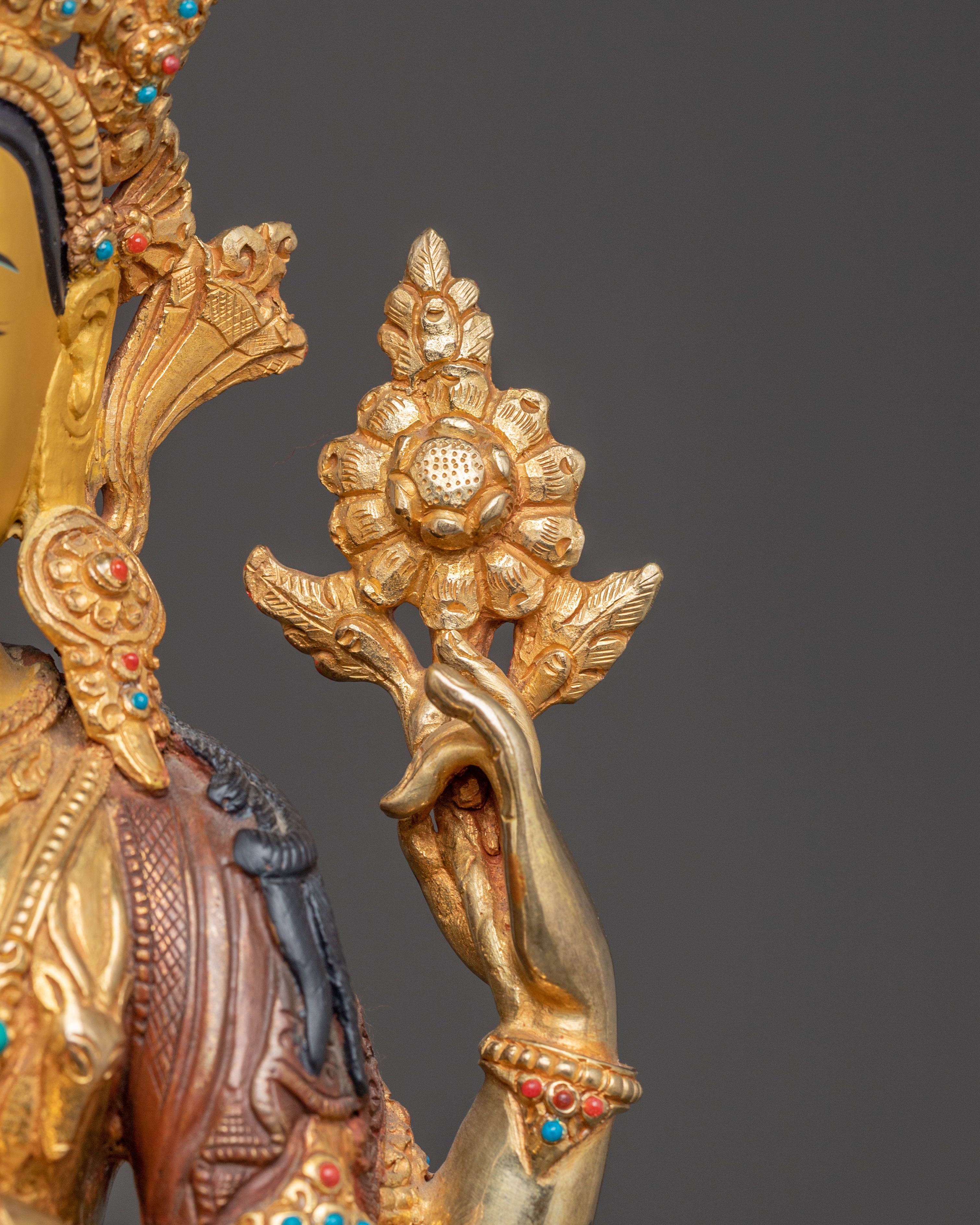 Handmade Bodhisattva Avalokiteshvara Copper Statue | Compassion Idol