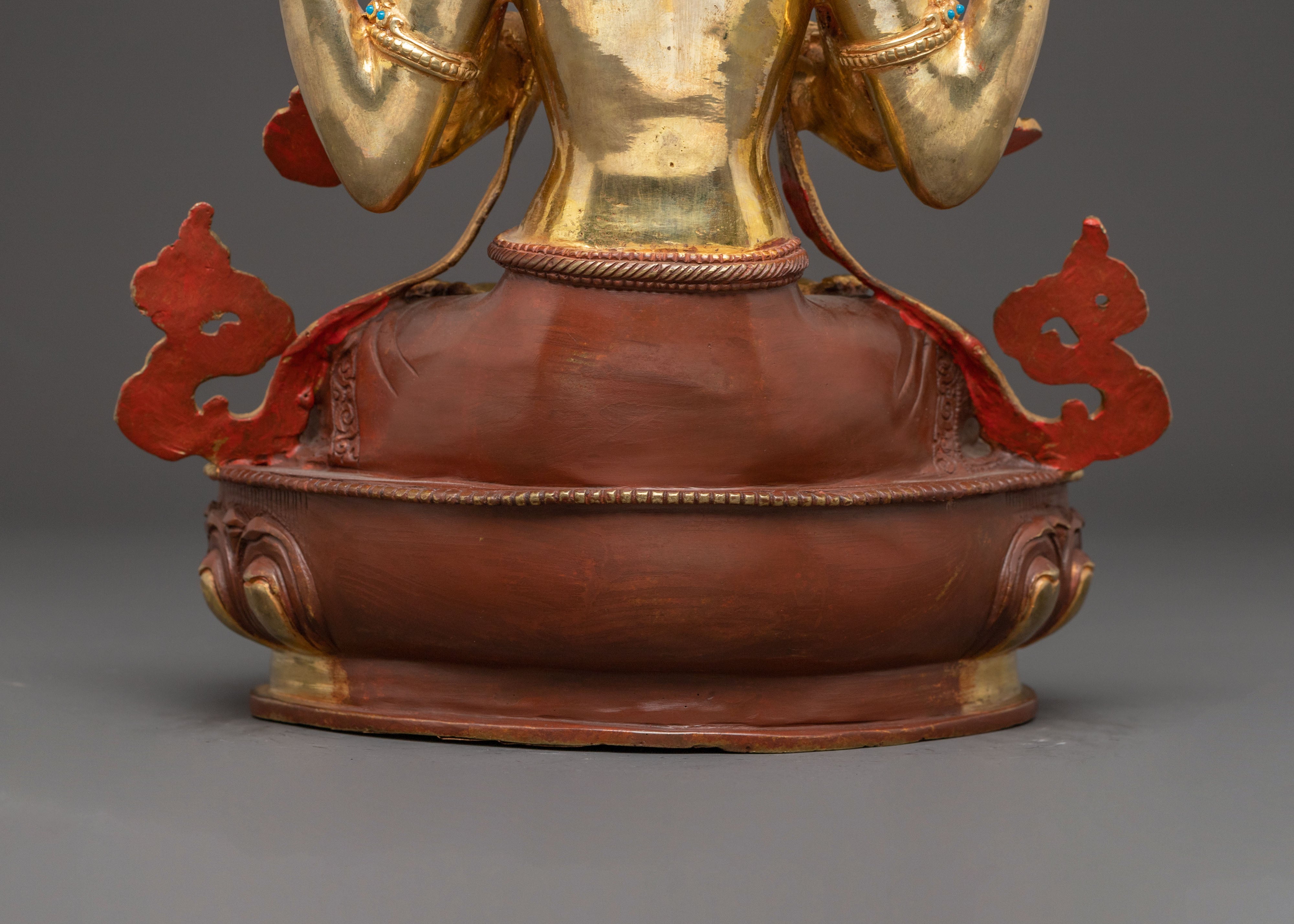 Handmade Bodhisattva Avalokiteshvara Copper Statue | Compassion Idol