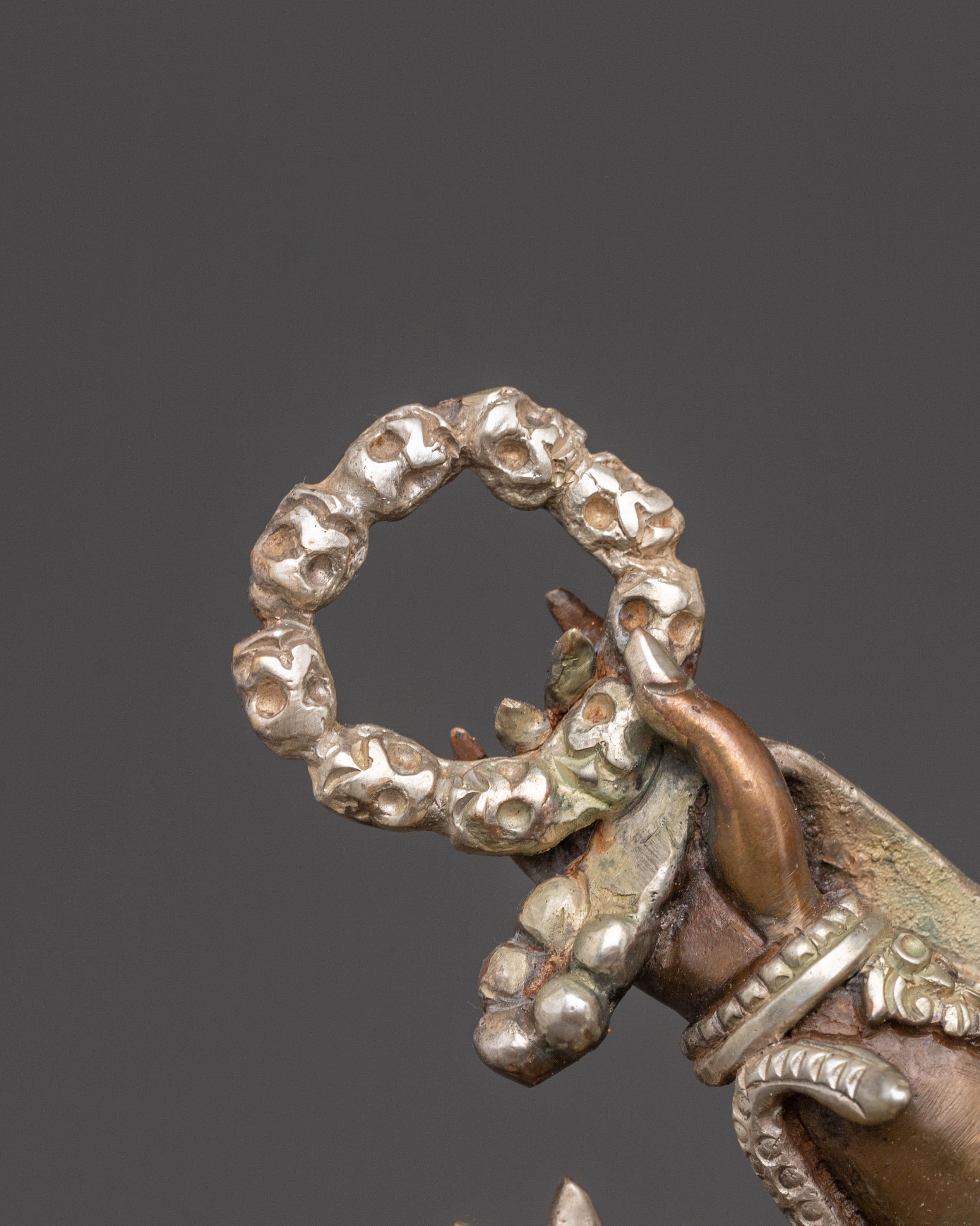 Handcrafted Six-Armed Mahakala Oxidized Statue | Protector of Dharma