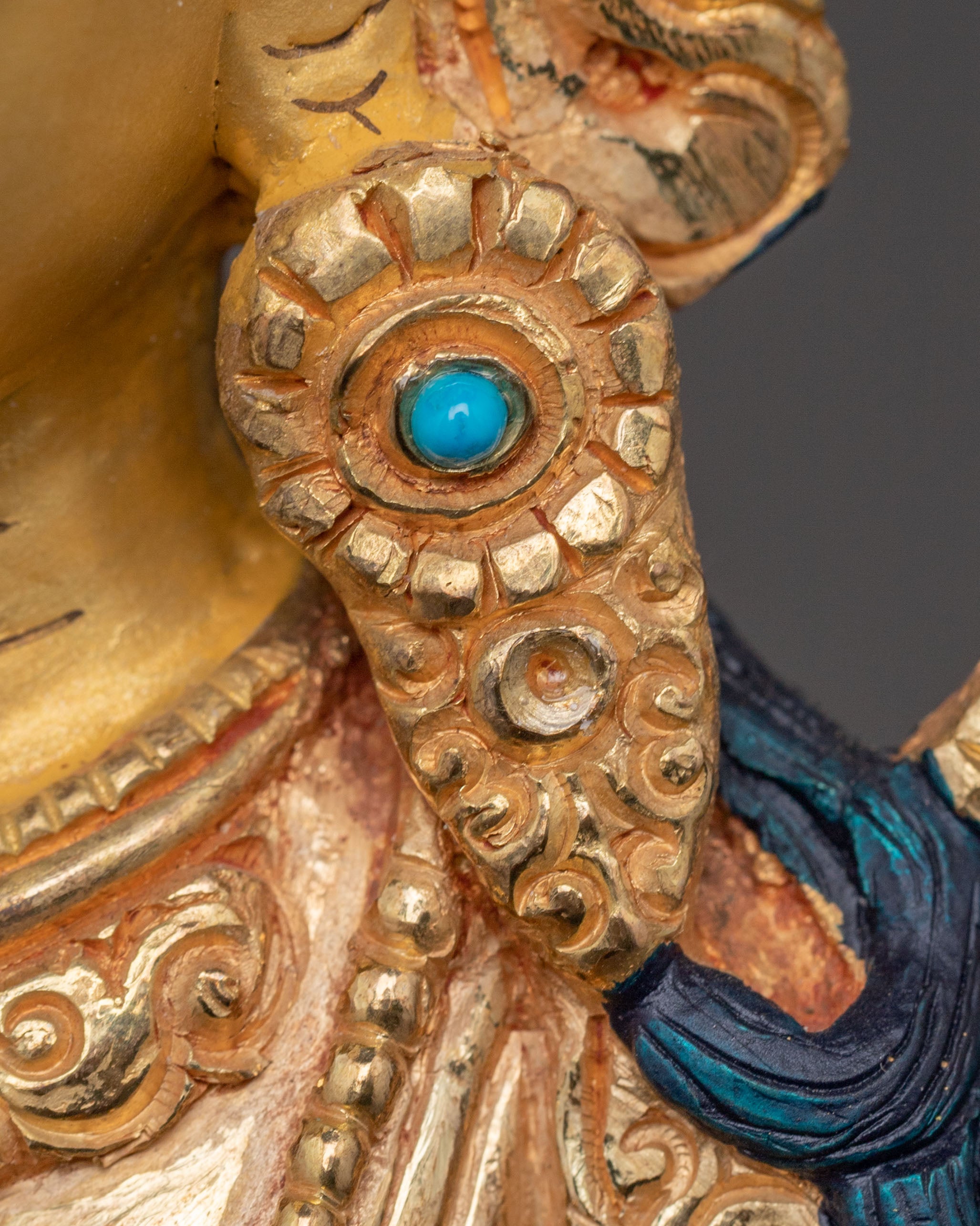 Green Tara Handmade Statue of Love and Compassion - Gilded Copper Art