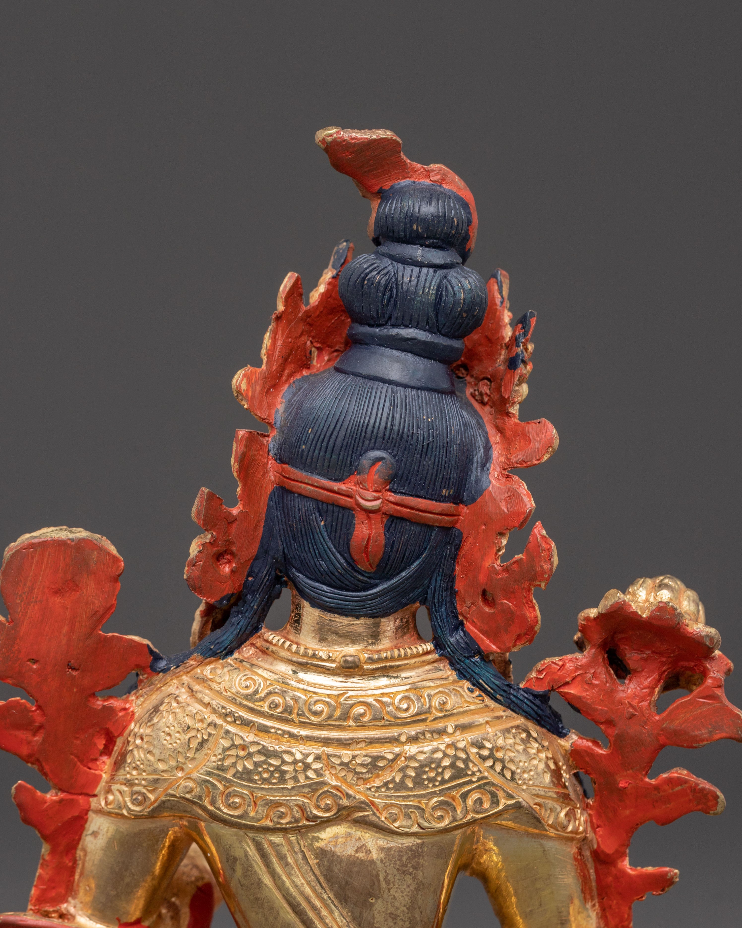 Green Tara Handmade Statue of Love and Compassion - Gilded Copper Art