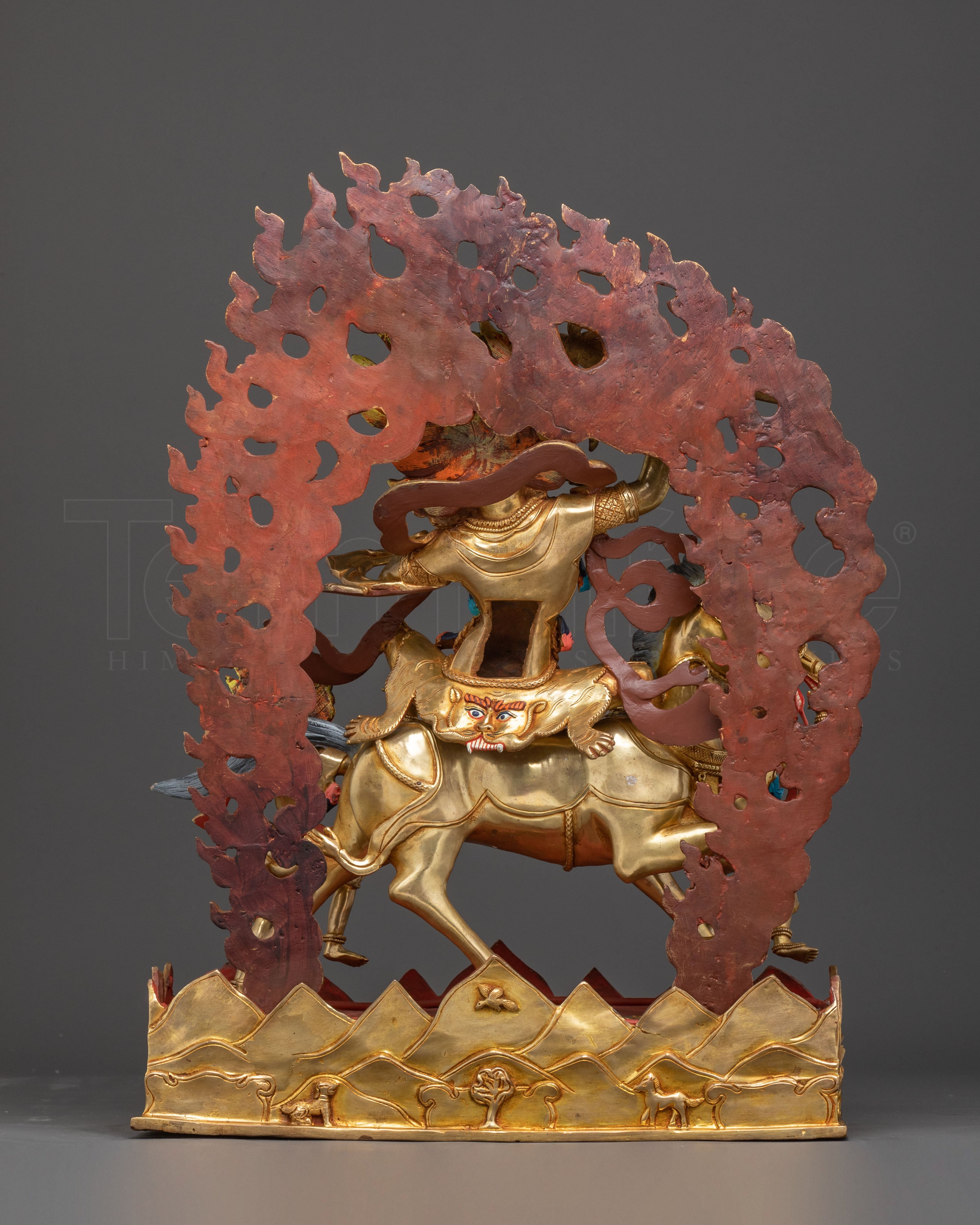 Handcrafted Palden Lhamo Golden Statue – Radiant Protector