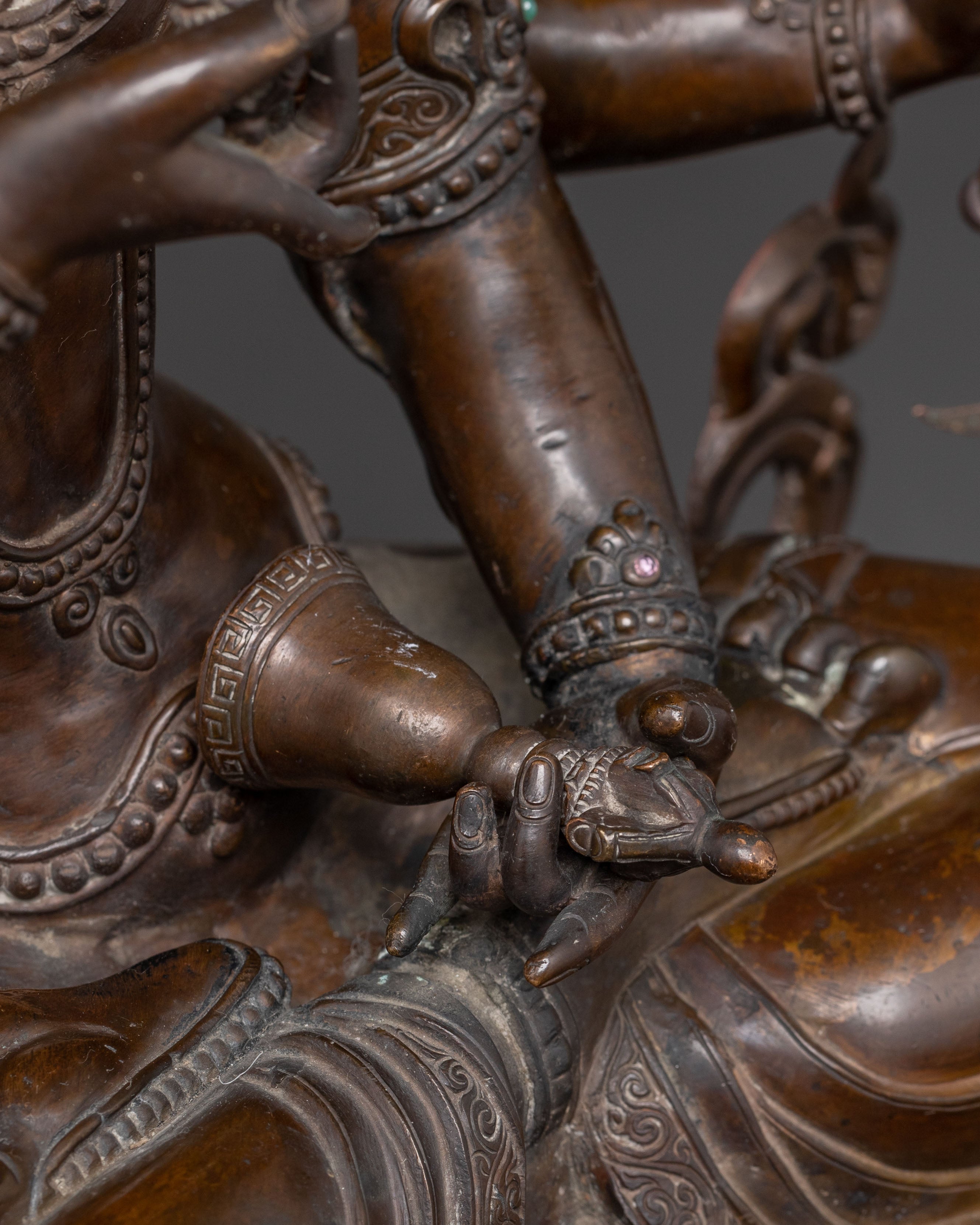 Handcrafted Maha Vajrasattva Oxidized Statue |  Symbol of Purity