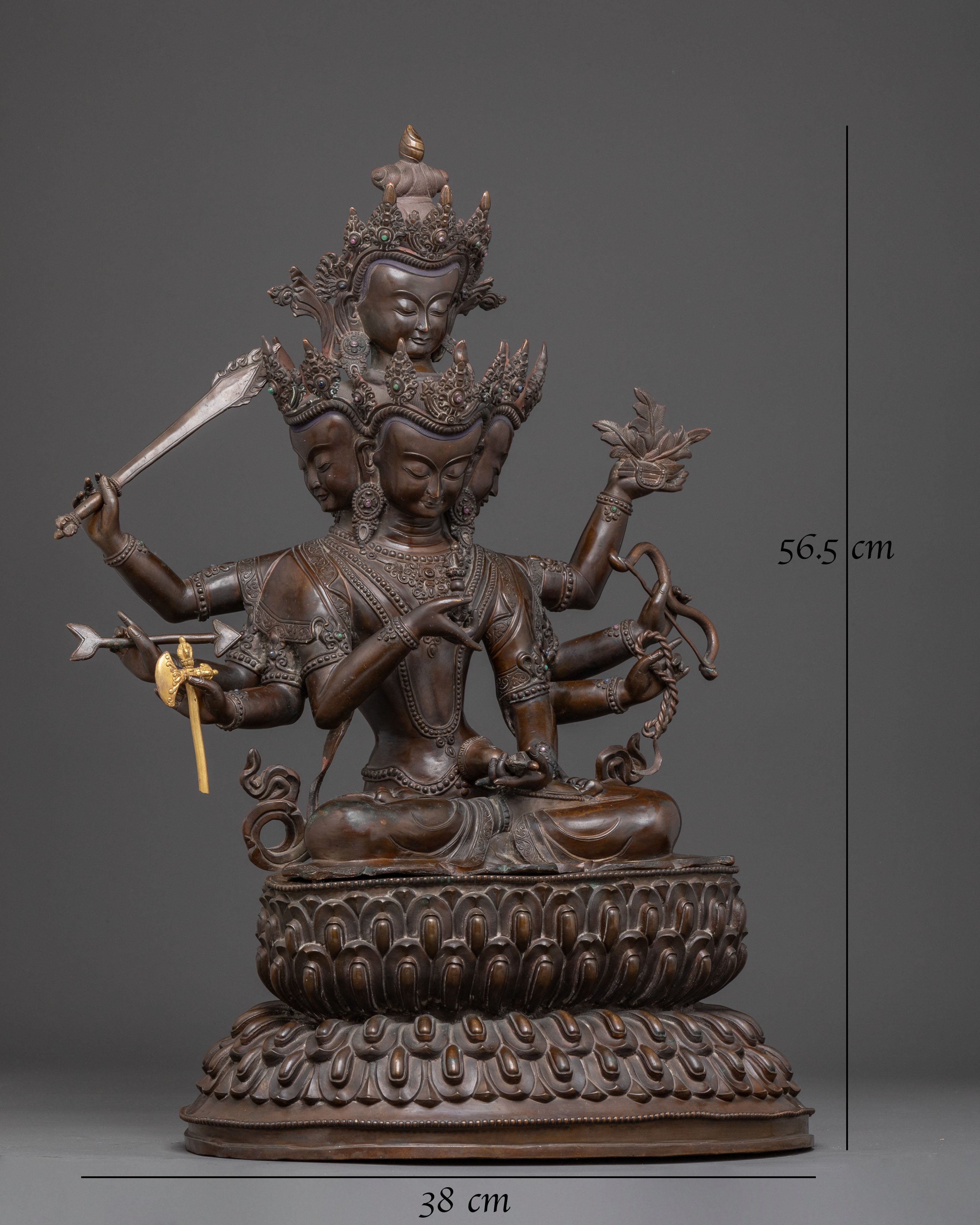 Handcrafted Maha Vajrasattva Oxidized Statue |  Symbol of Purity