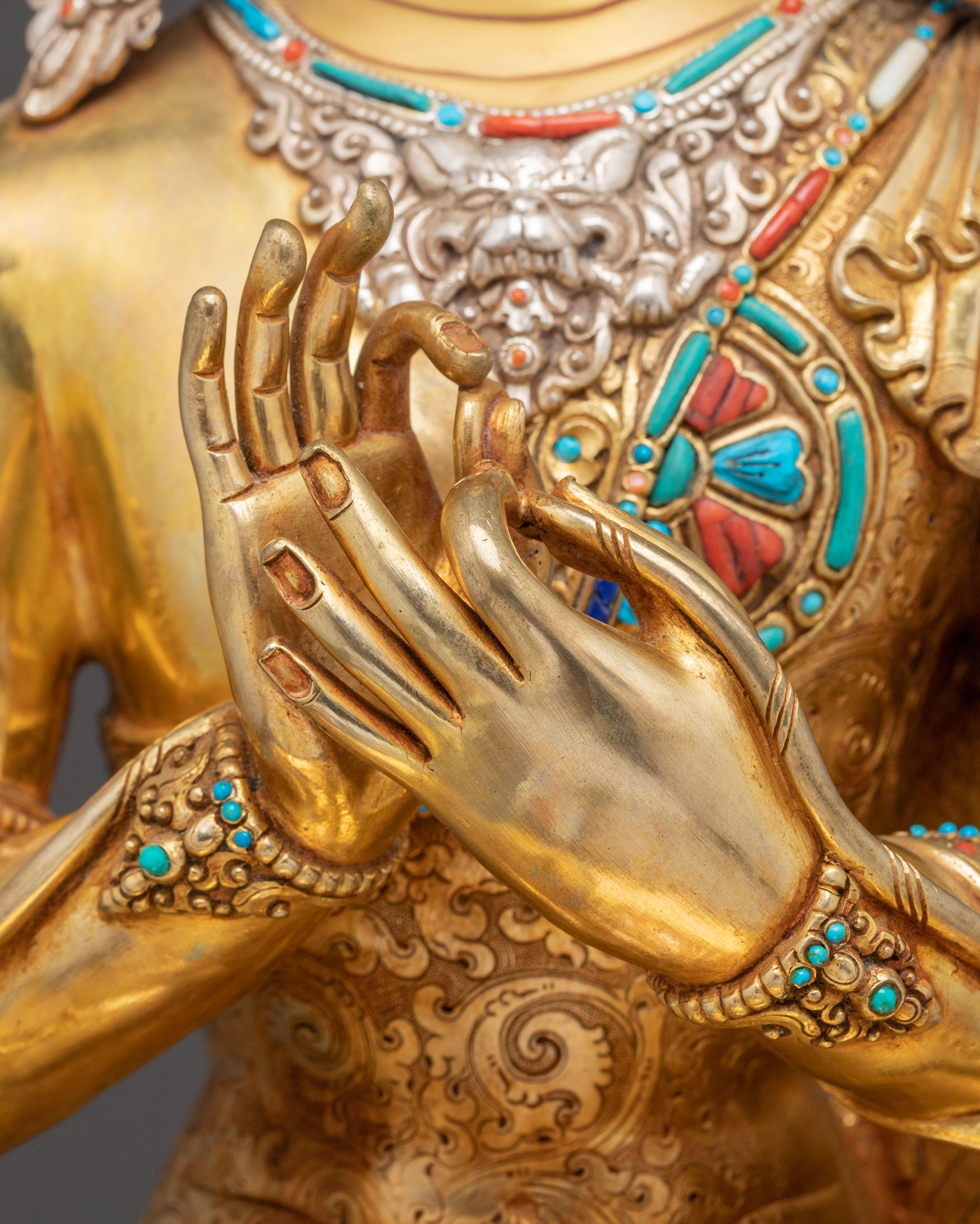 Handmade Maitreya Buddha Golden Statue – Radiant Nepalese Artistry