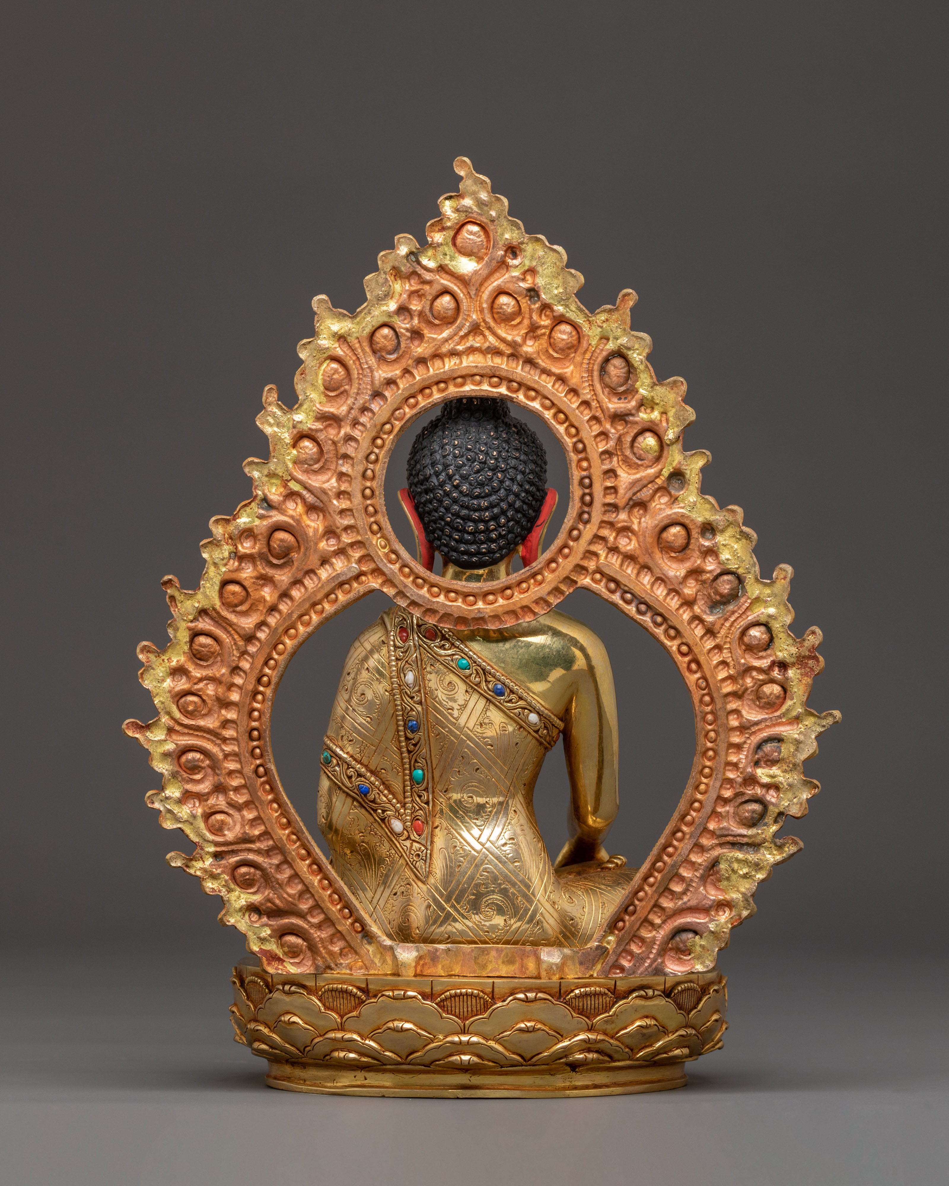 Buddha Trinity Golden Statue Set