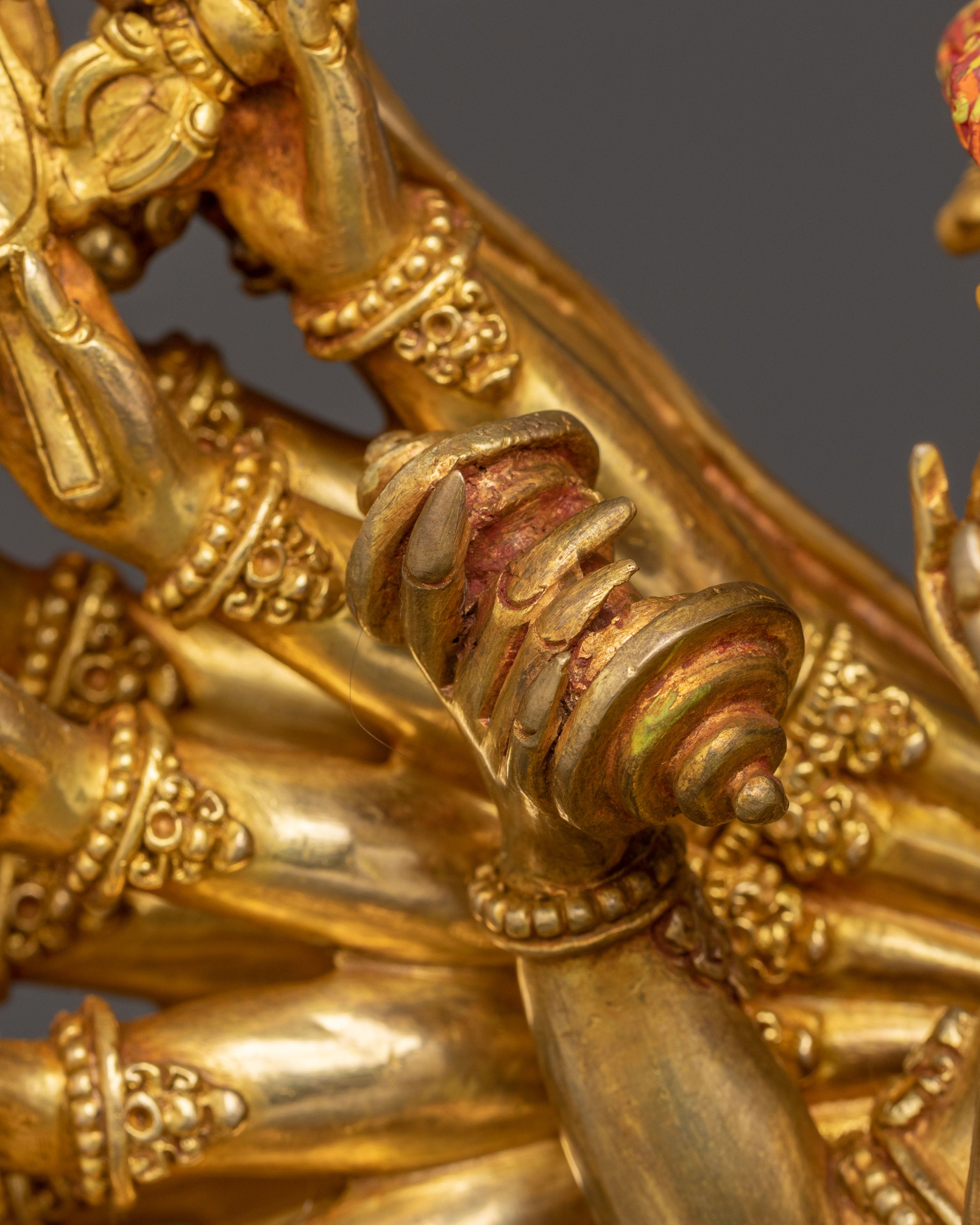 Yamantaka Statue Wrathful Form of Manjushri, Exquisitely Gilded