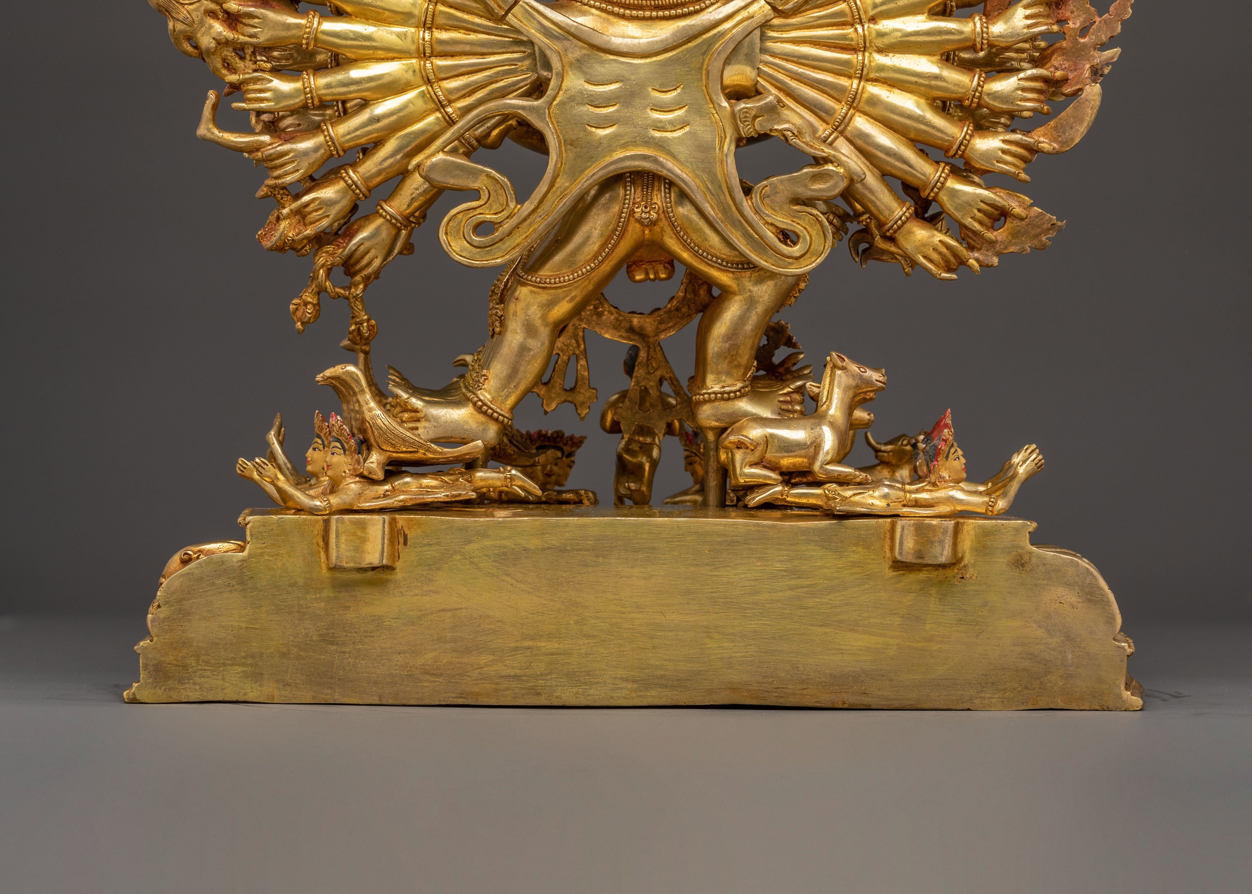 Yamantaka Statue Wrathful Form of Manjushri, Exquisitely Gilded
