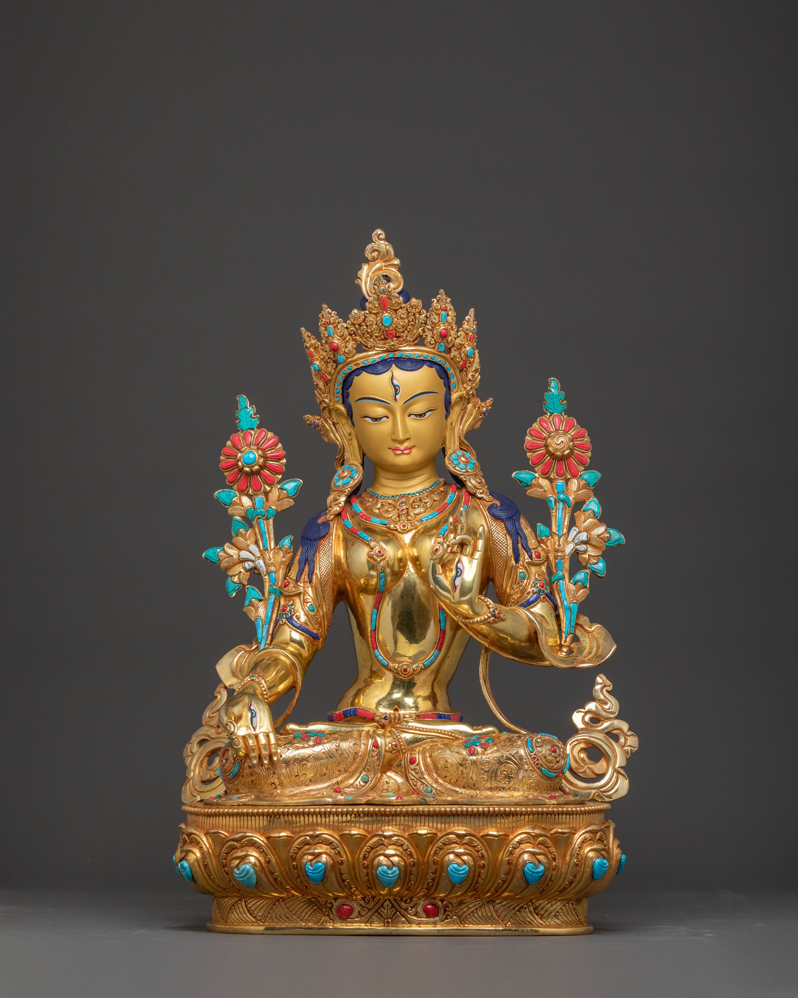 Sacred Healing Goddess White Tara Statue