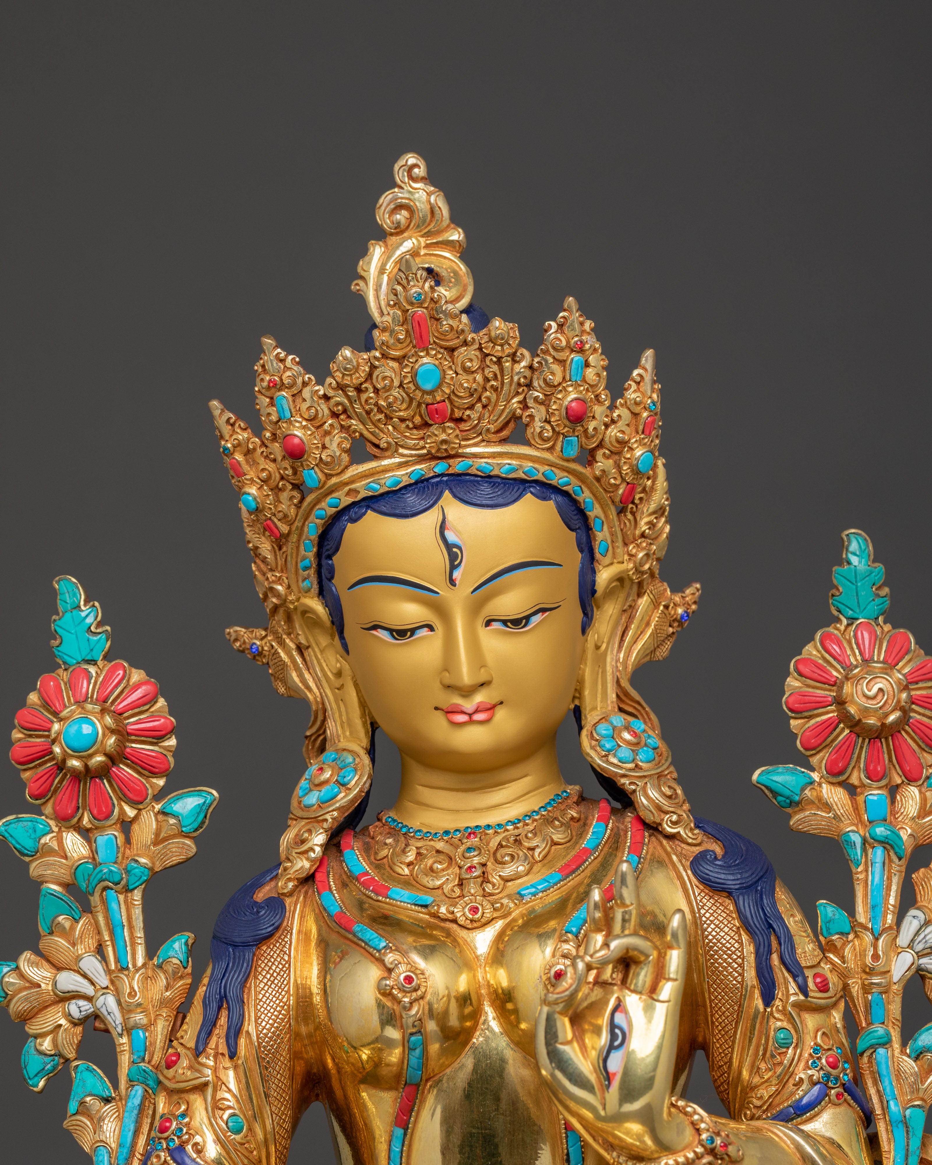 Sacred Healing Goddess White Tara Statue