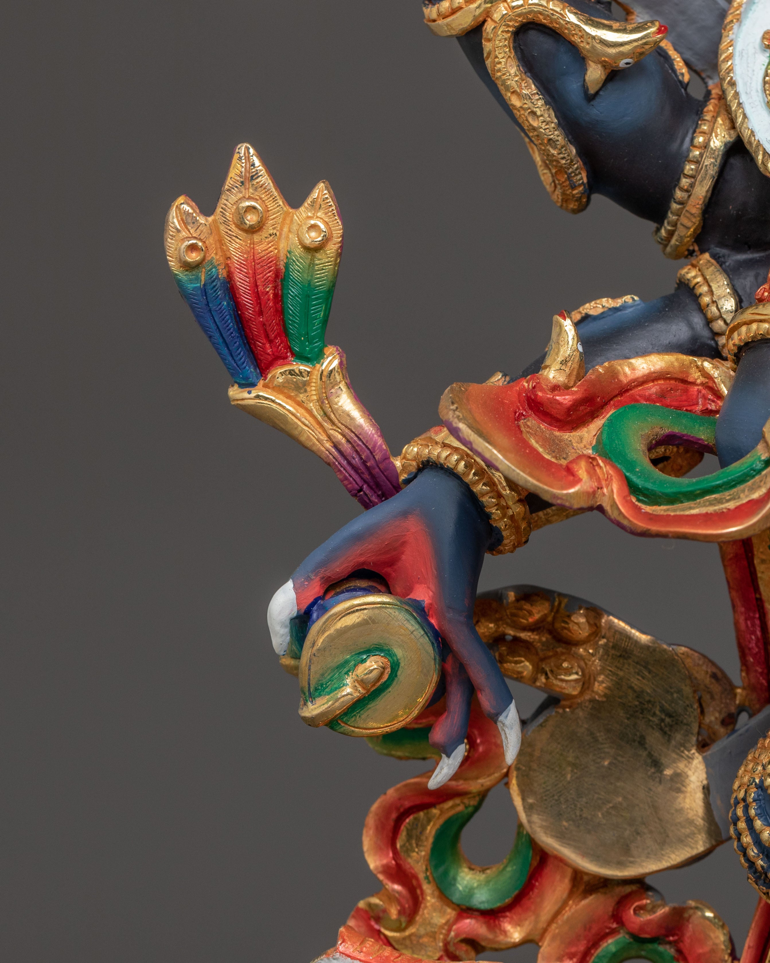 Tibetan Six Armed Mahakala Figurine | Sacred Spiritual Decor