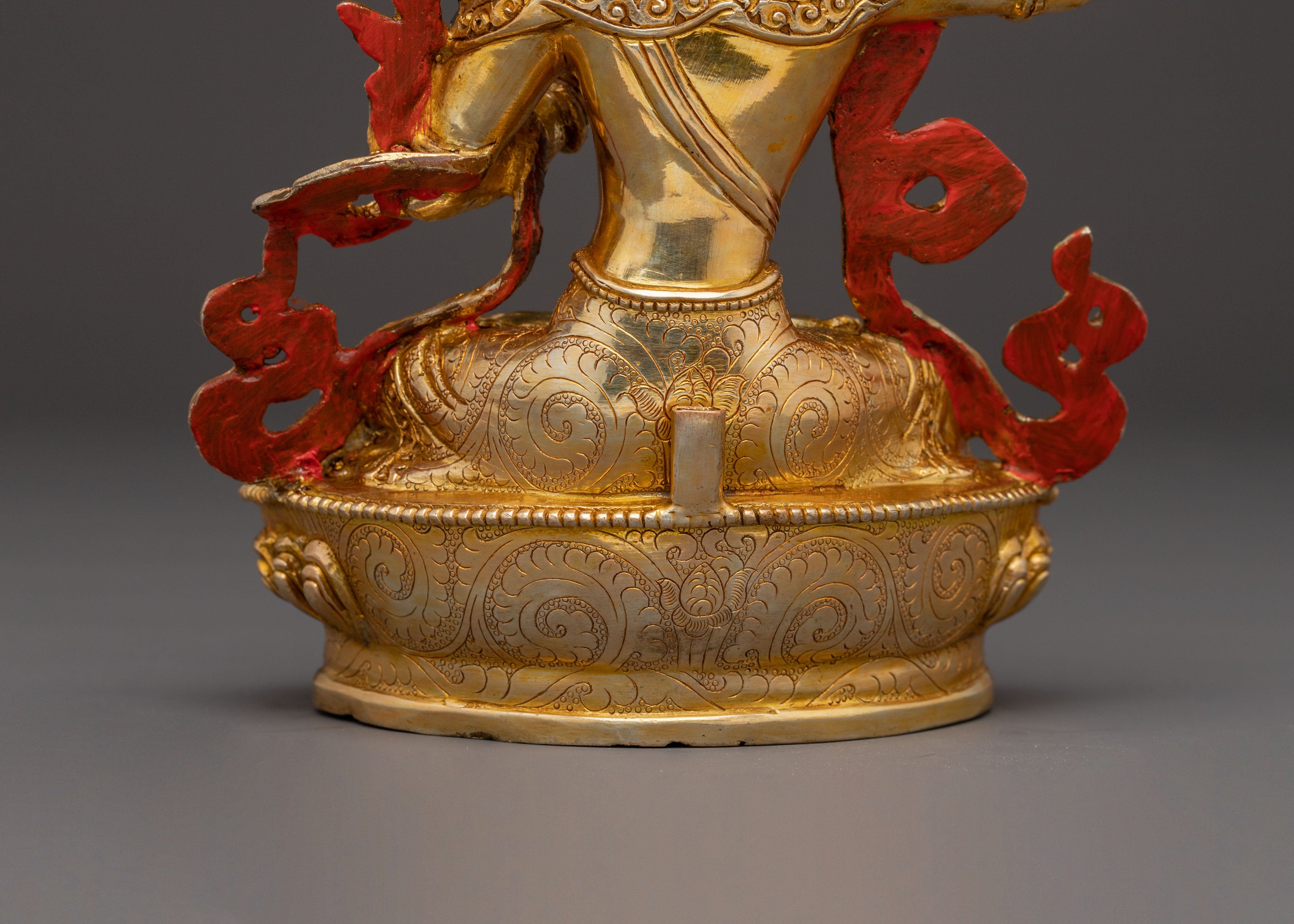 Tibetan Wisdom Deity Manjushri Statue – 24K Gold Gilded Copper Statue