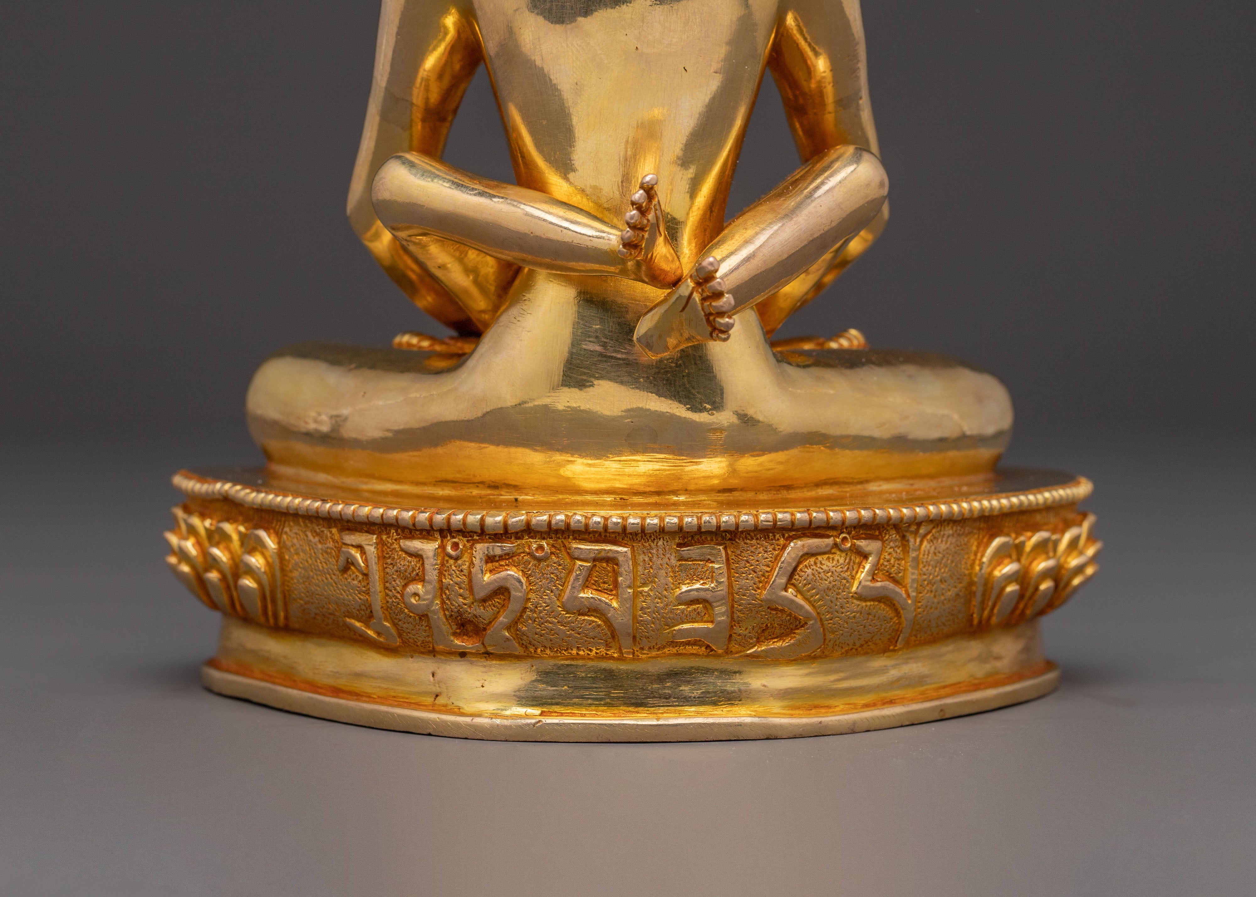 Samantabhadra Consort Sacred Statue – 24K Gilded Copper
