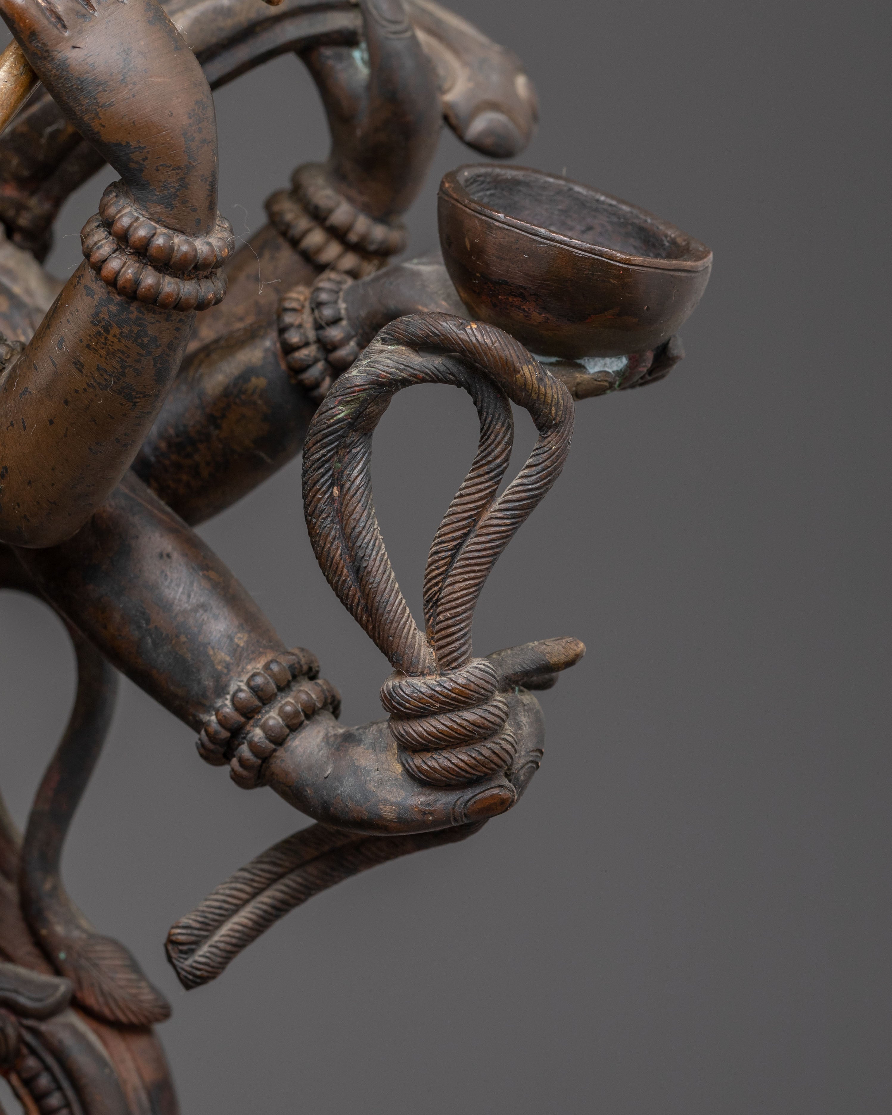 Oxidized Copper Chakrasamvara Statue | Antique Finish