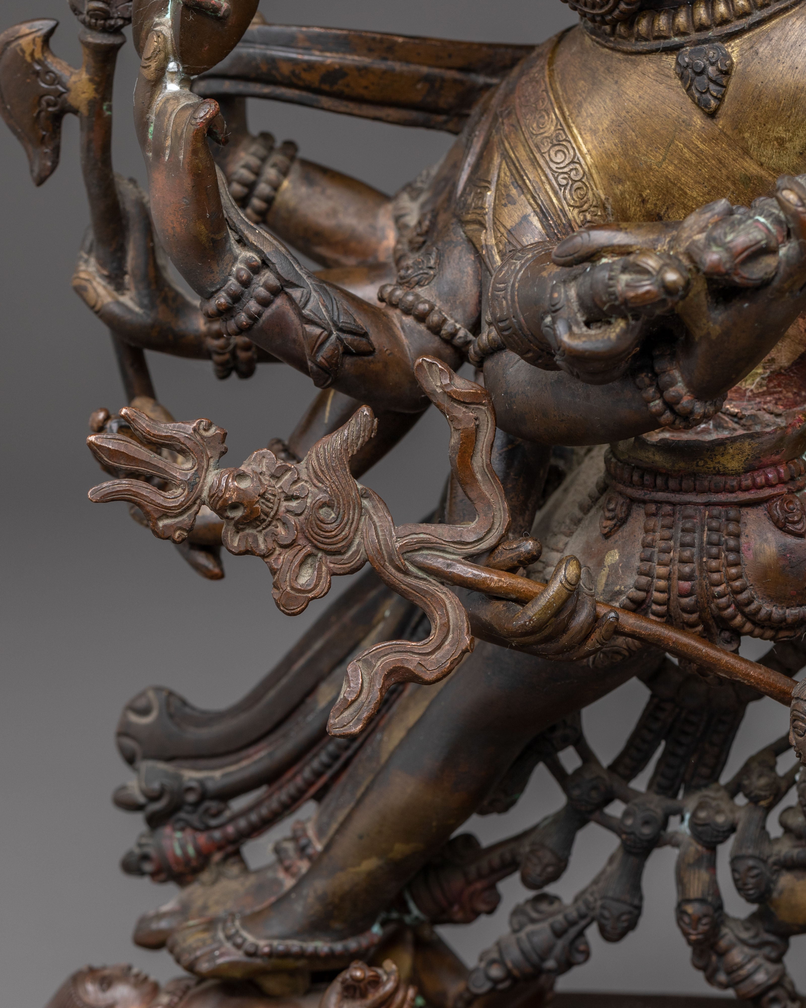 Oxidized Copper Chakrasamvara Statue | Antique Finish