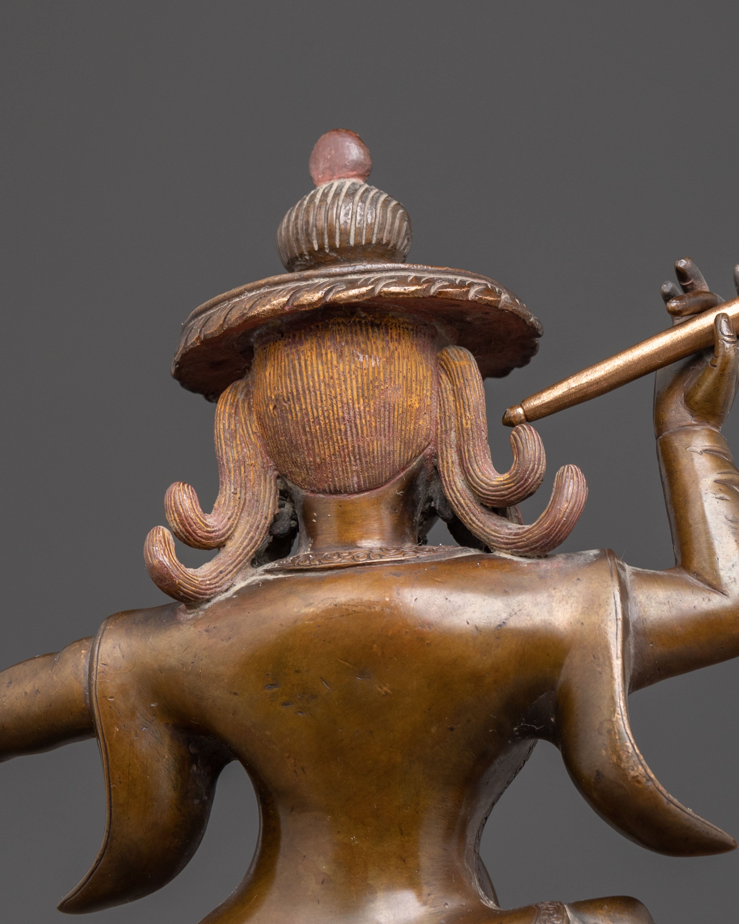 Oxidized Copper Damchen Garawai Nagpo Statue – Dharma Protector