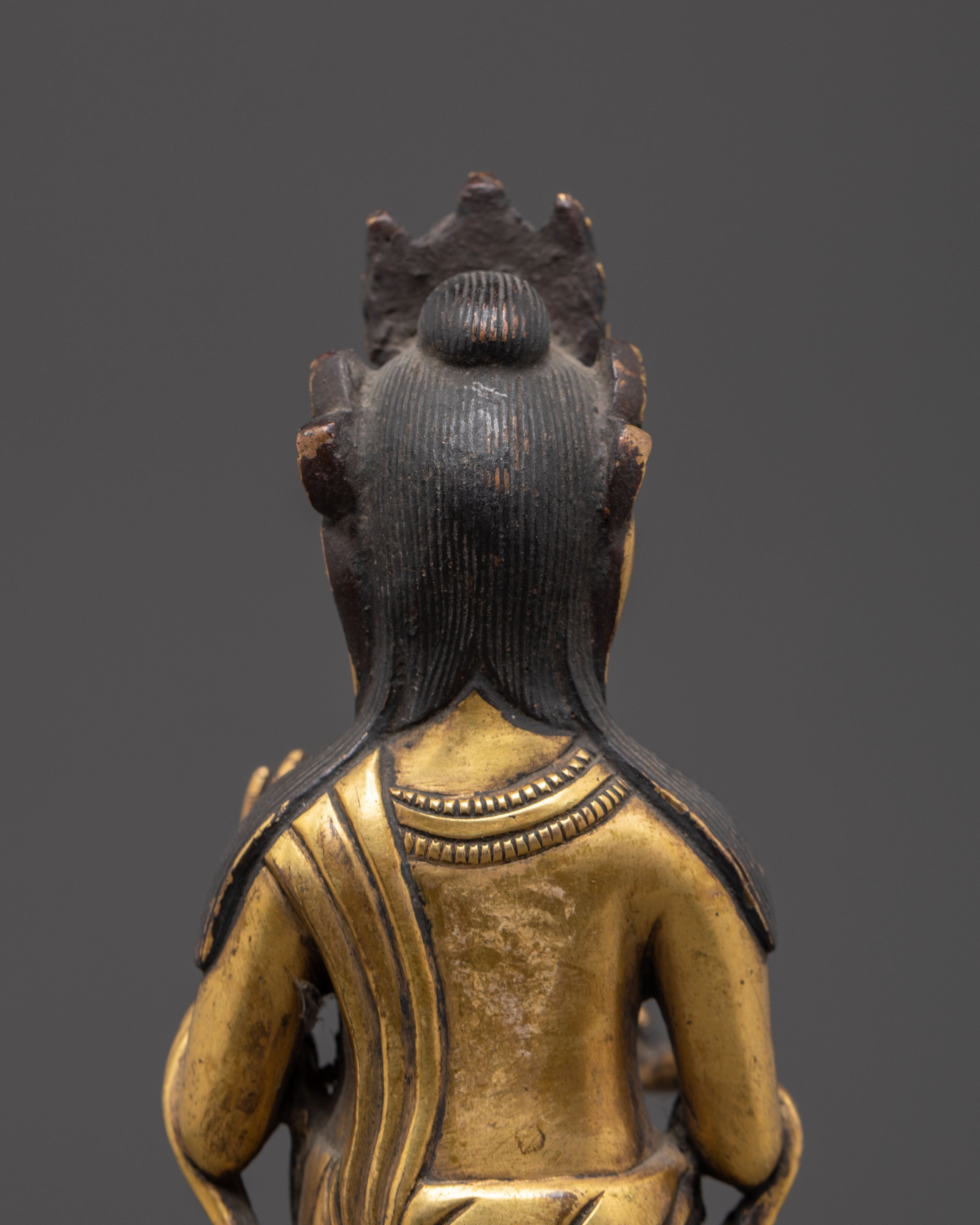 Shakyamuni with Disciples Statue – Antique Copper Finish