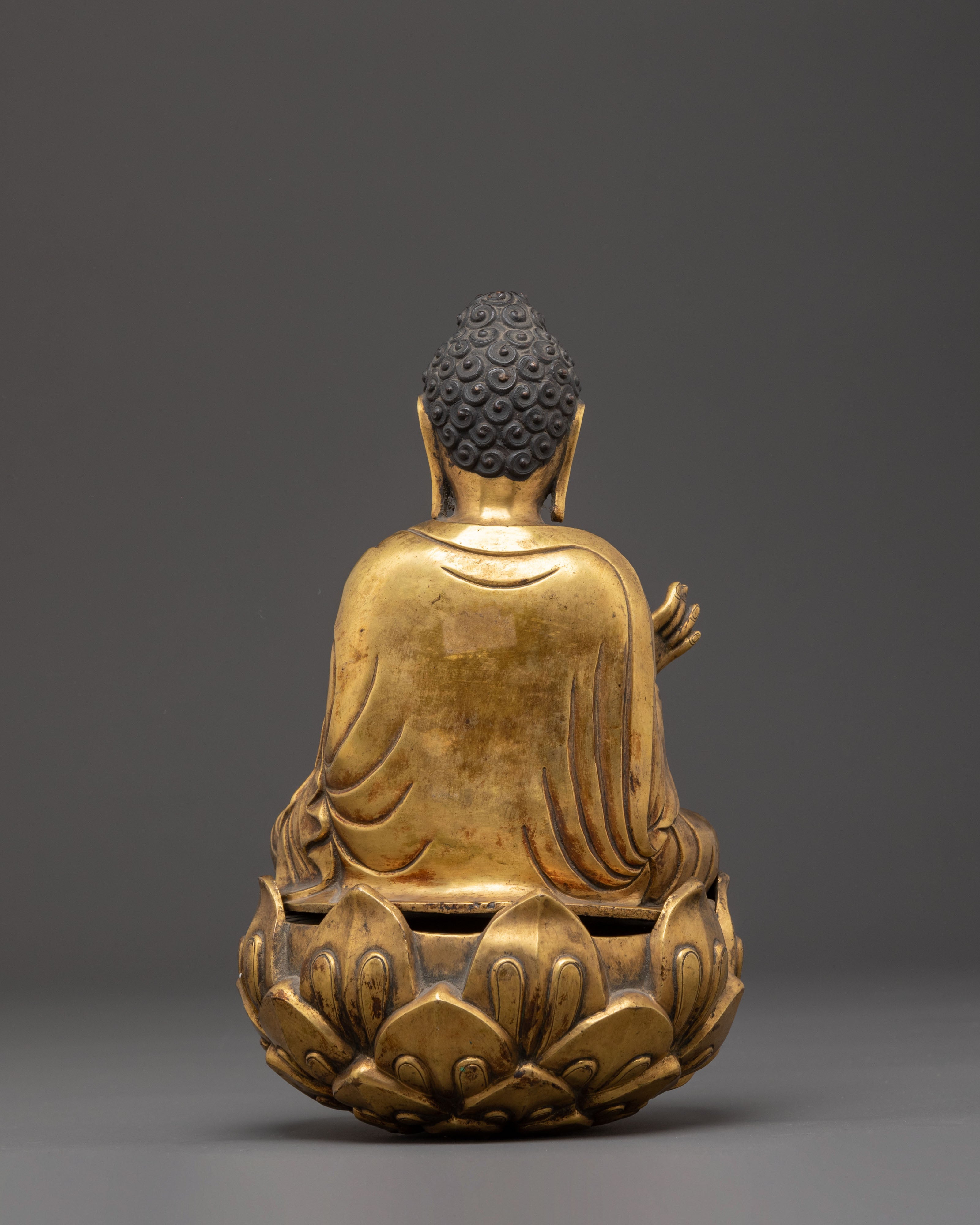 Shakyamuni with Disciples Statue – Antique Copper Finish