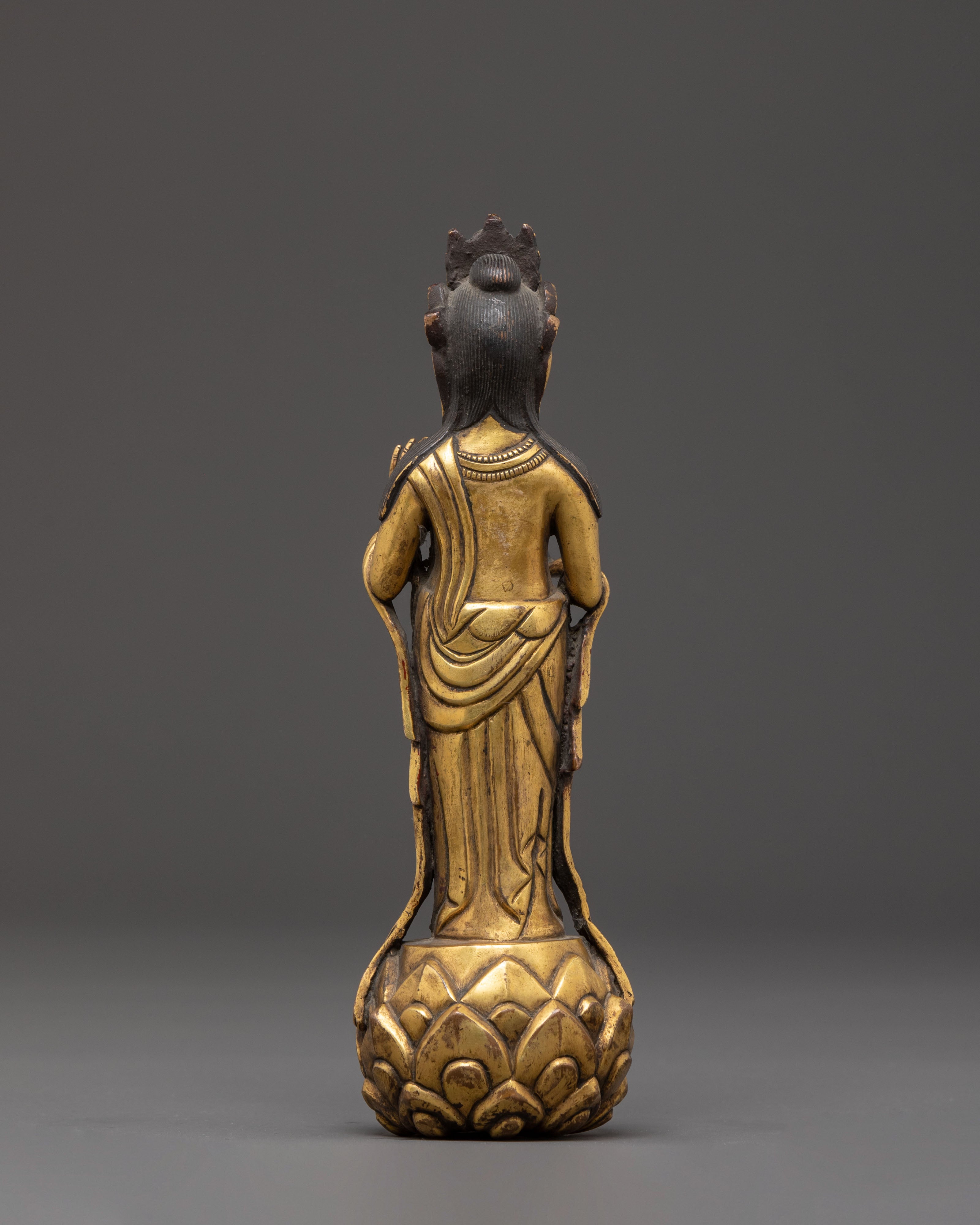 Shakyamuni with Disciples Statue – Antique Copper Finish