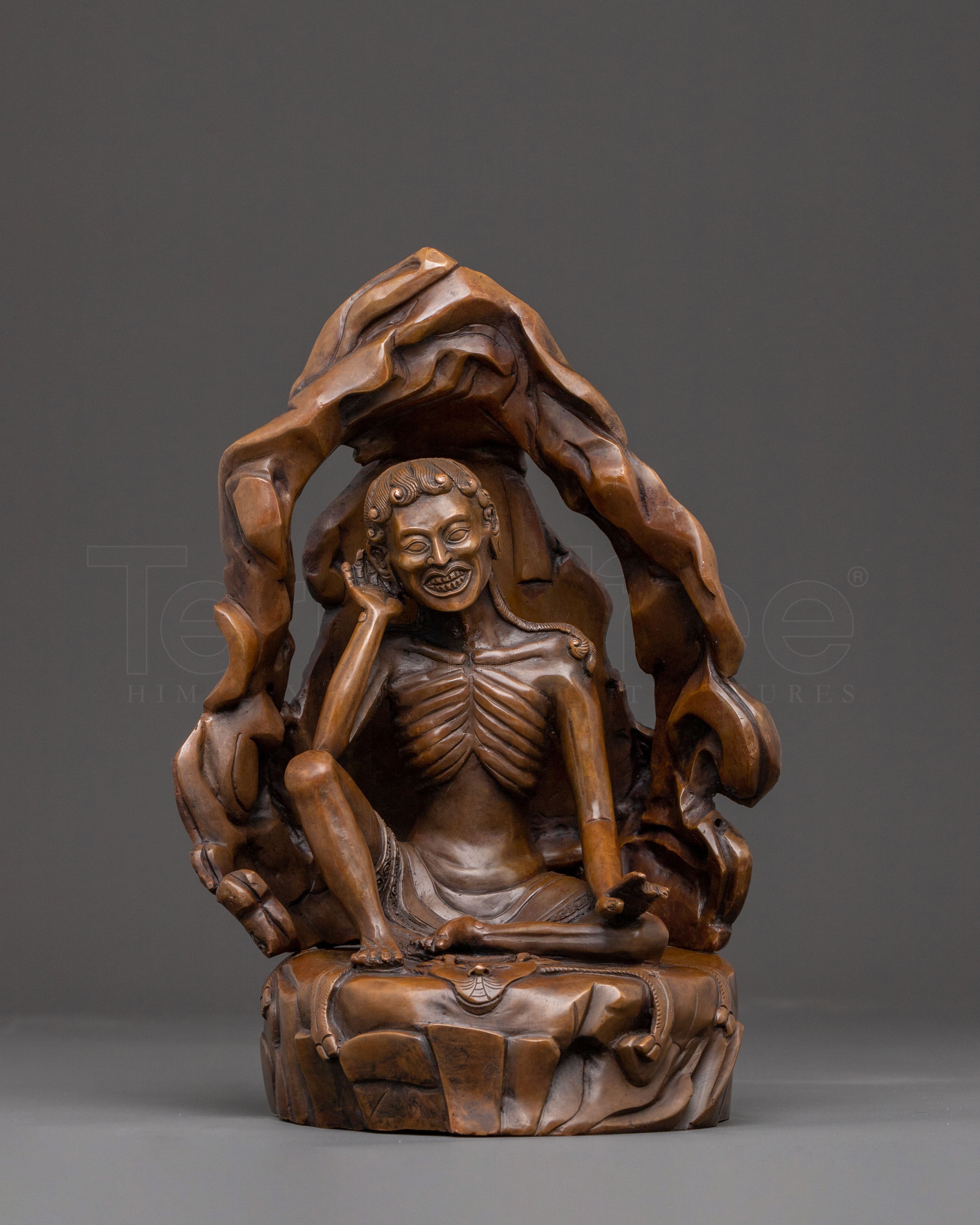 Oxidized Copper Milarepa Statue – Ascetic’s Wisdom