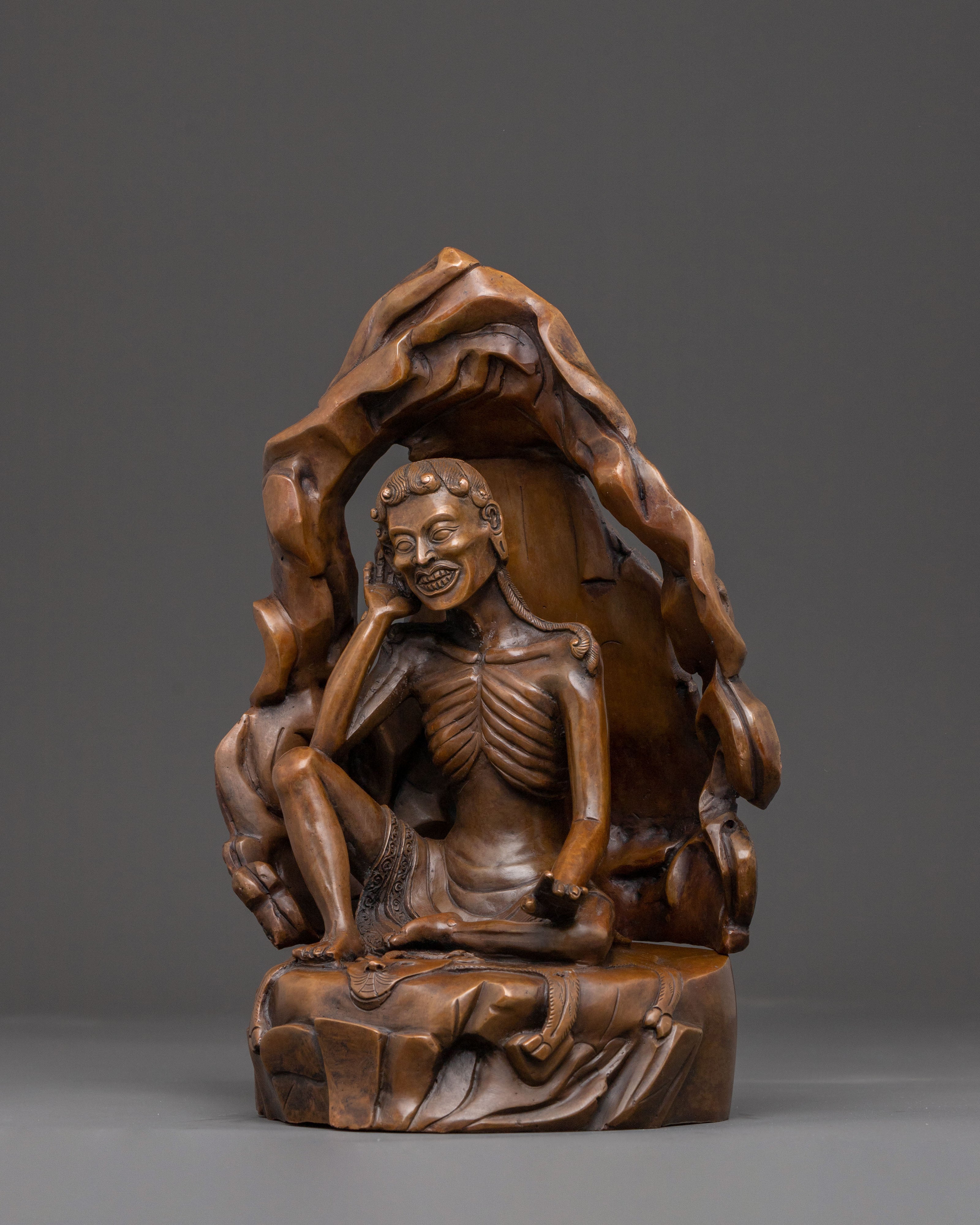 Oxidized Copper Milarepa Statue – Ascetic’s Wisdom